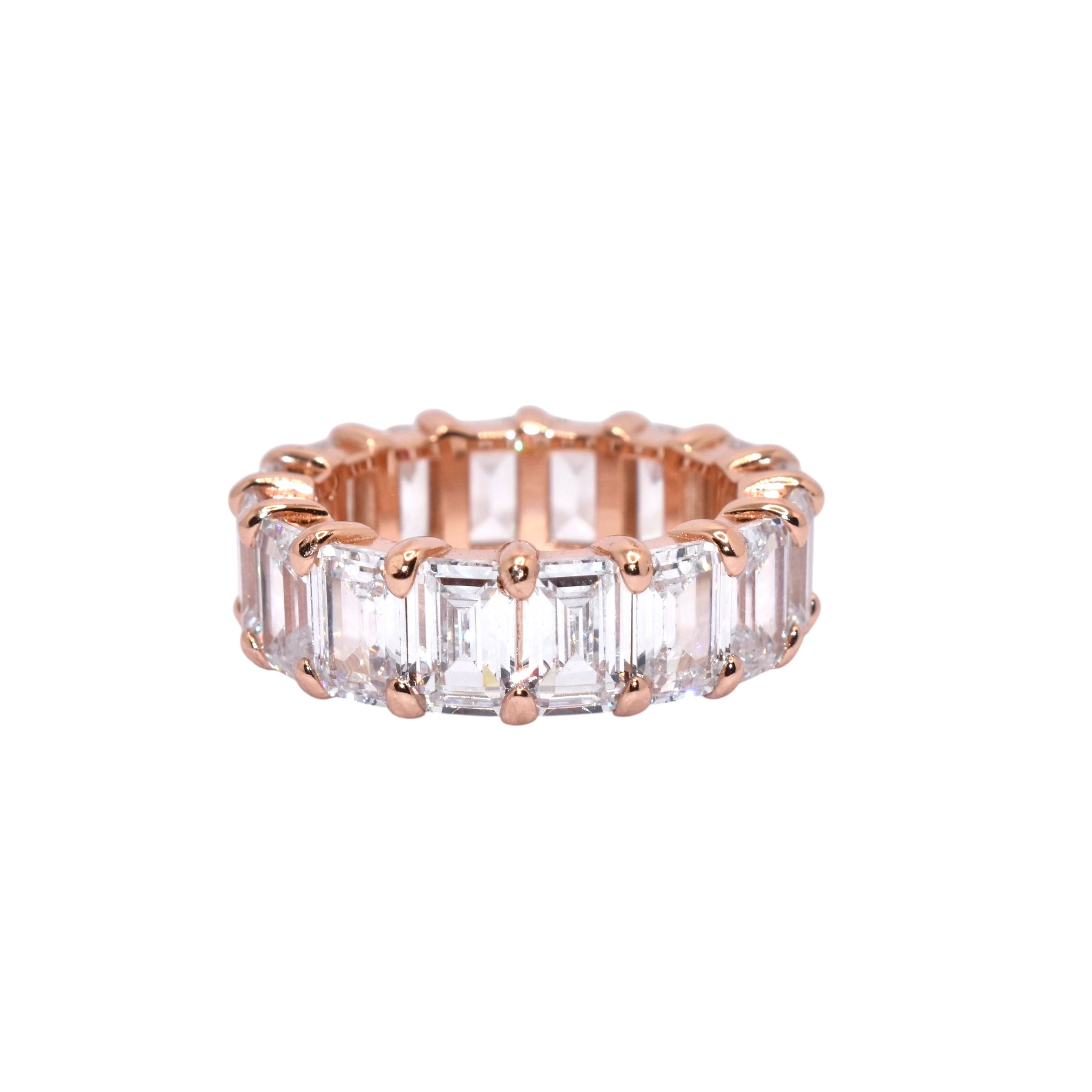 Rose Gold Emerald Cut Ring