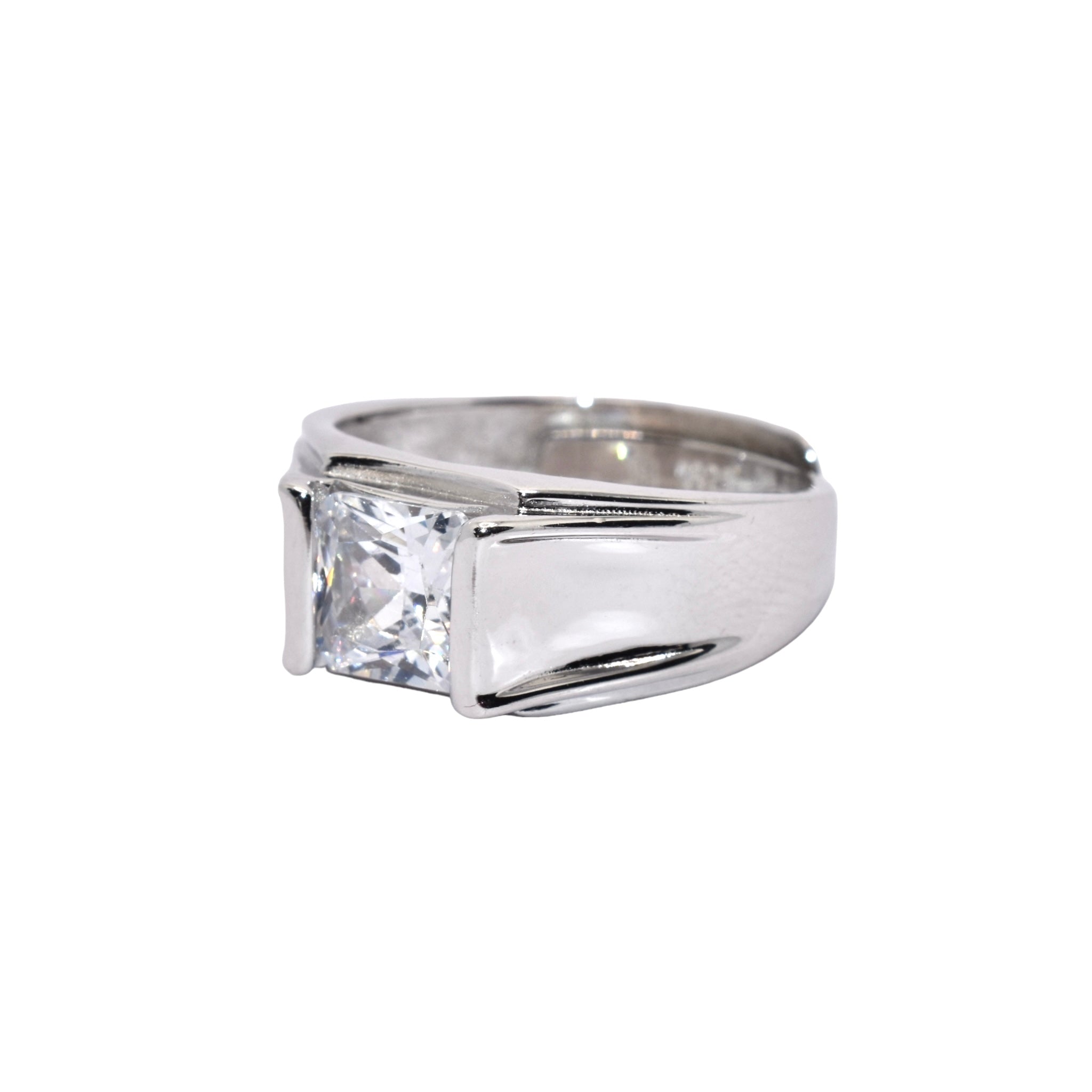 Adjustable Men's Cushion Cut Ring