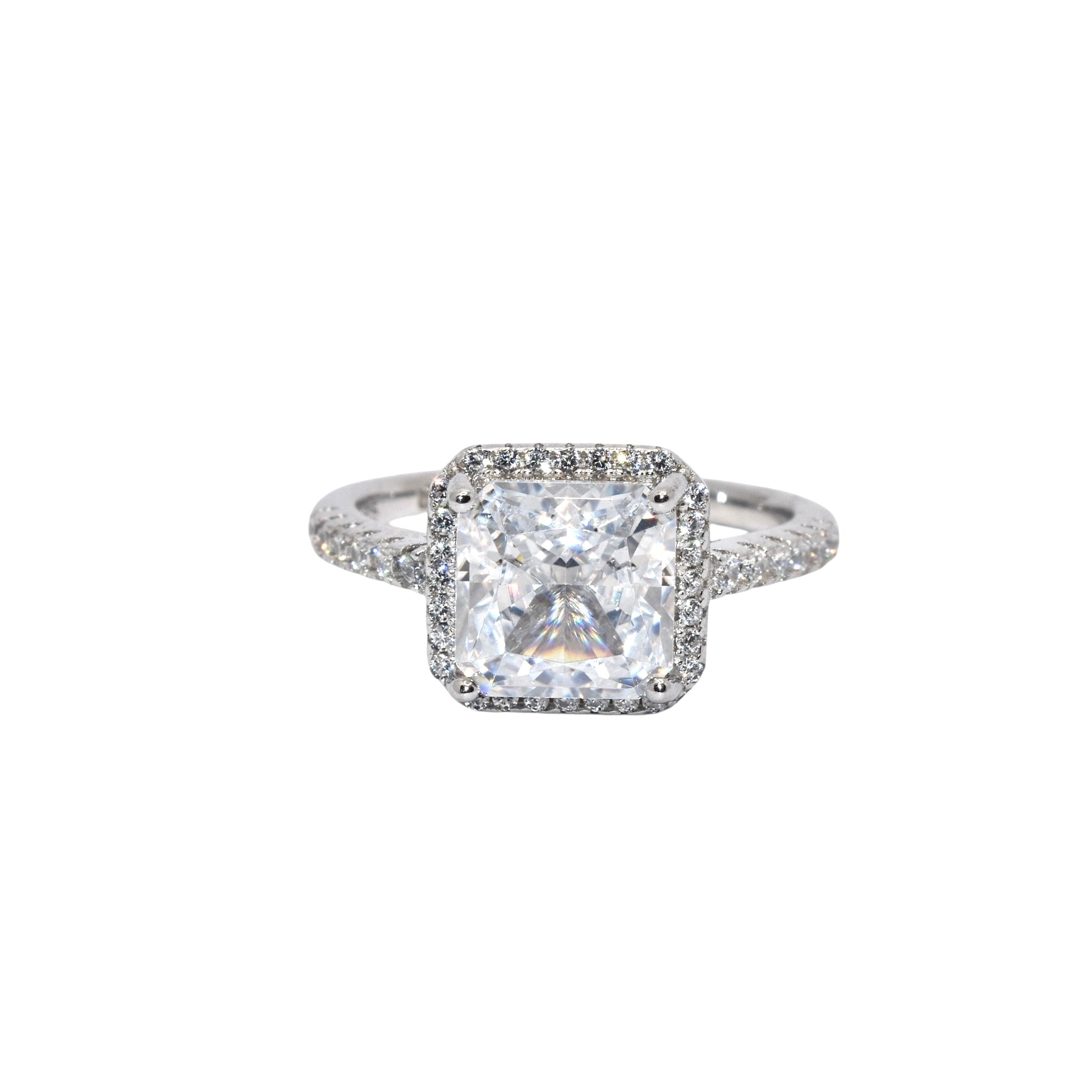 Halo Cushion Cut Ring