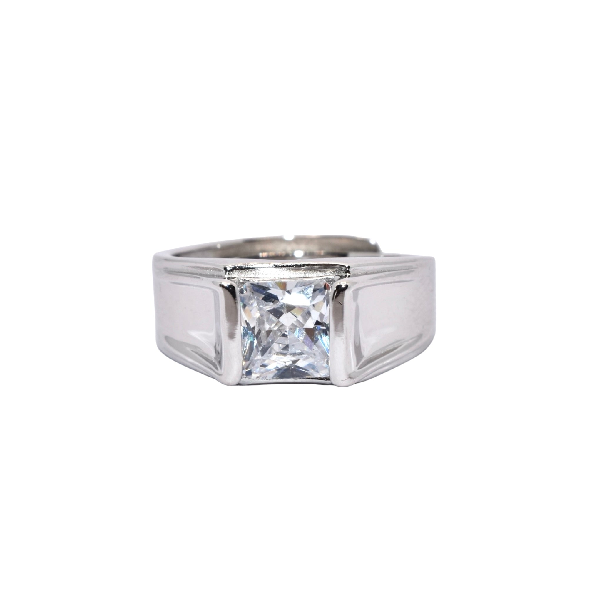 Adjustable Men's Cushion Cut Ring