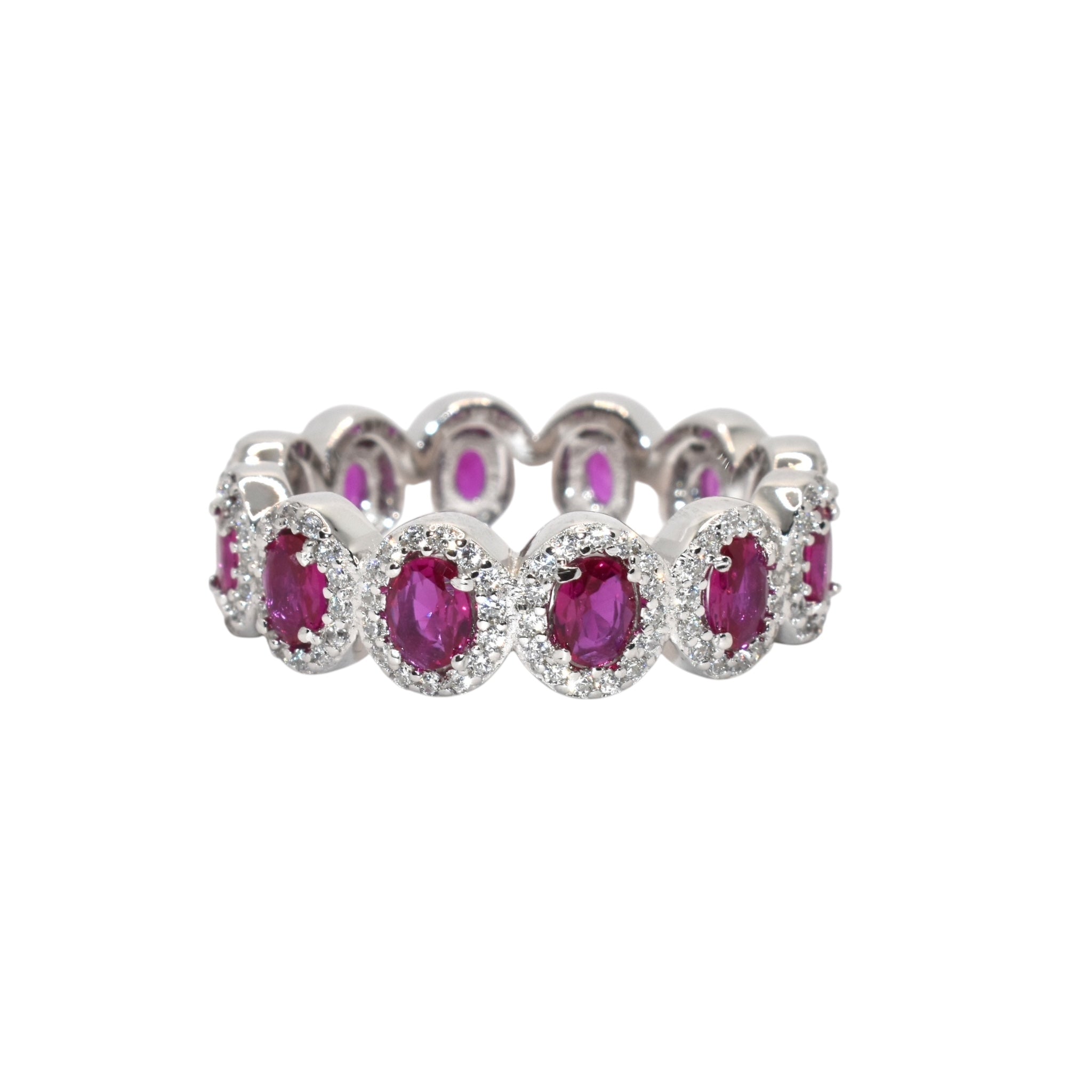 Ruby Coloured Band Ring