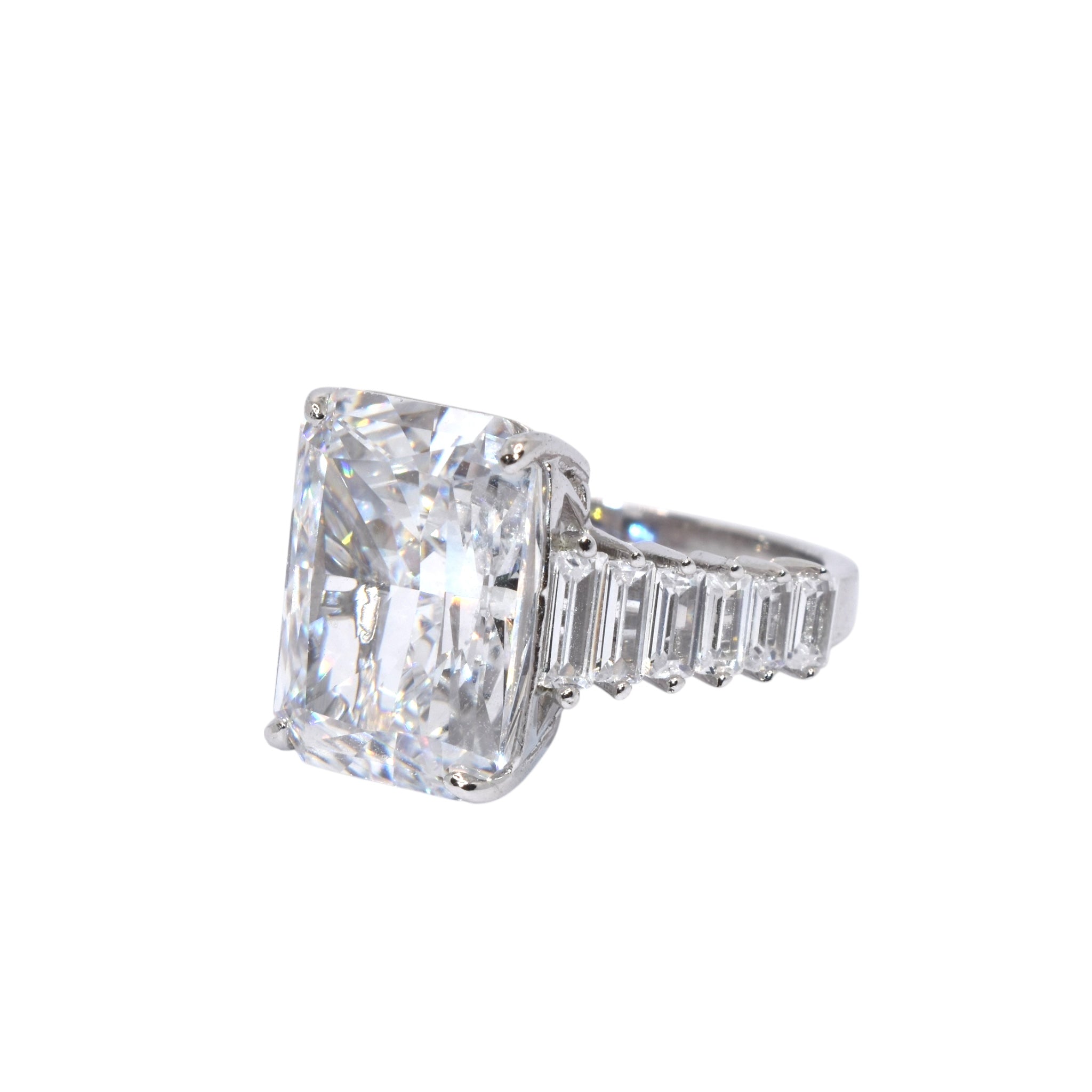 Ice Cut Emerald Cut Ring