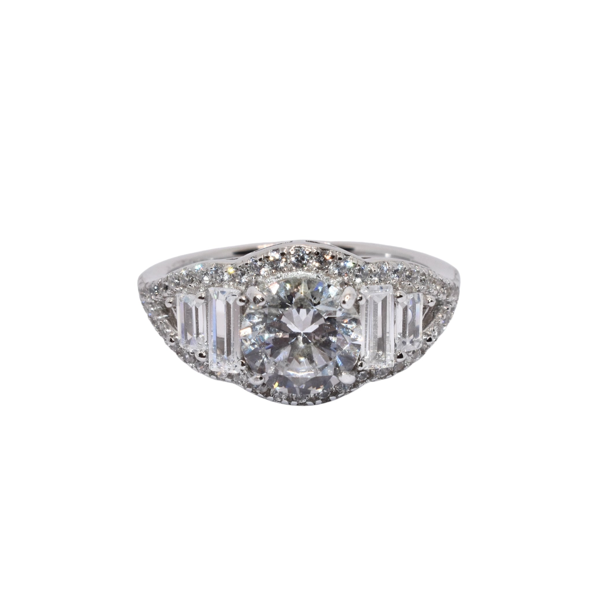 Solitaire Baguette Ring