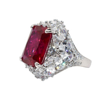 Ruby Coloured Cocktail Ring
