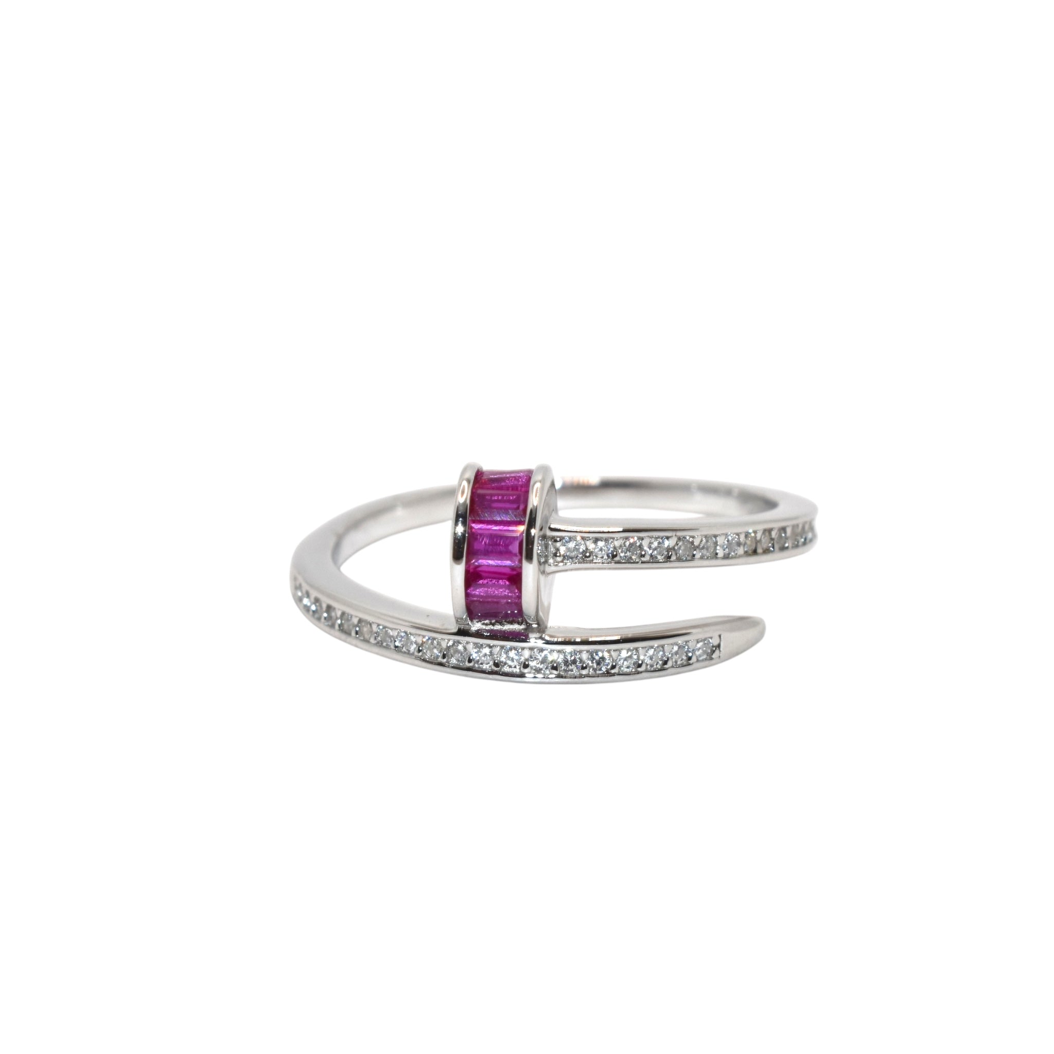 Ruby Coloured Nail Ring