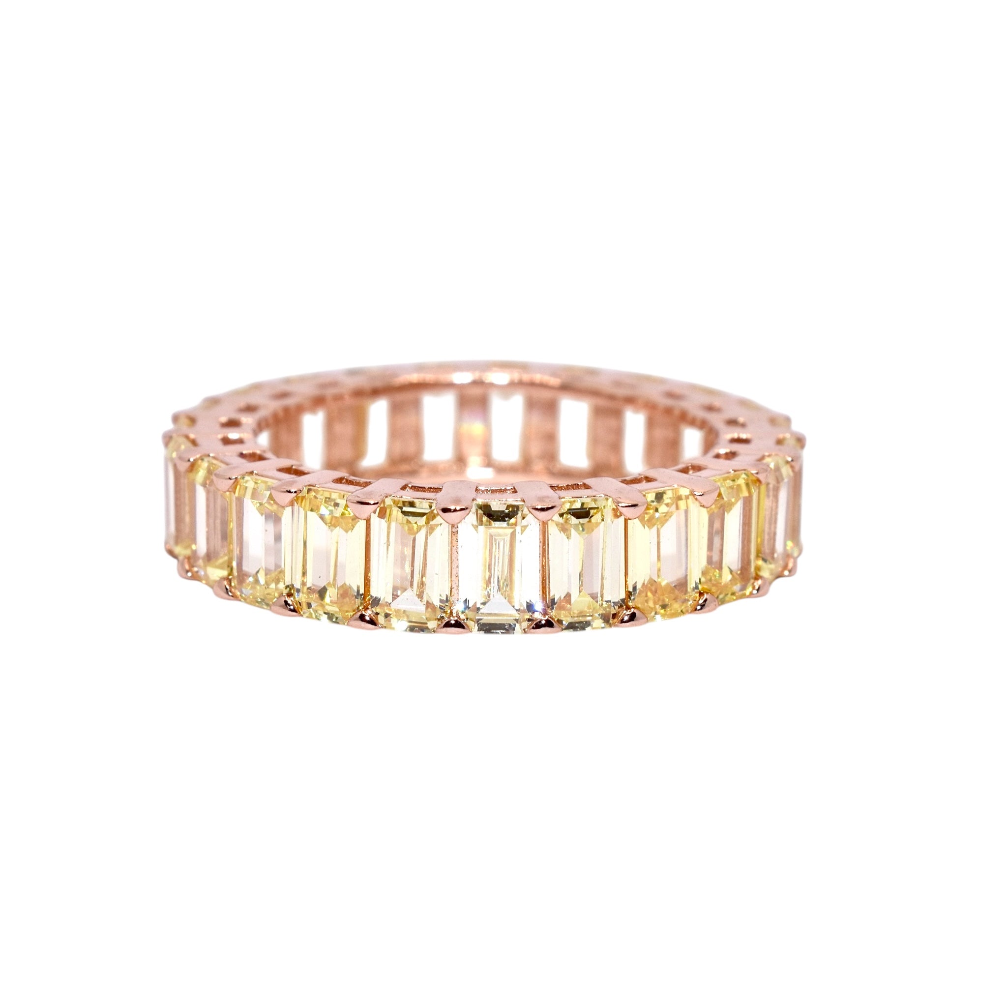 Rose Gold Emerald Cut Ring