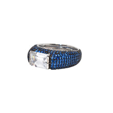 Sapphire Coloured Baguette Ring