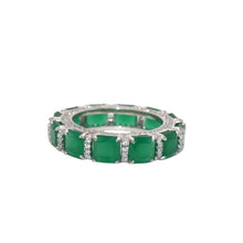 Emerald Coloured Band Ring