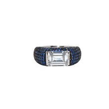 Sapphire Coloured Baguette Ring