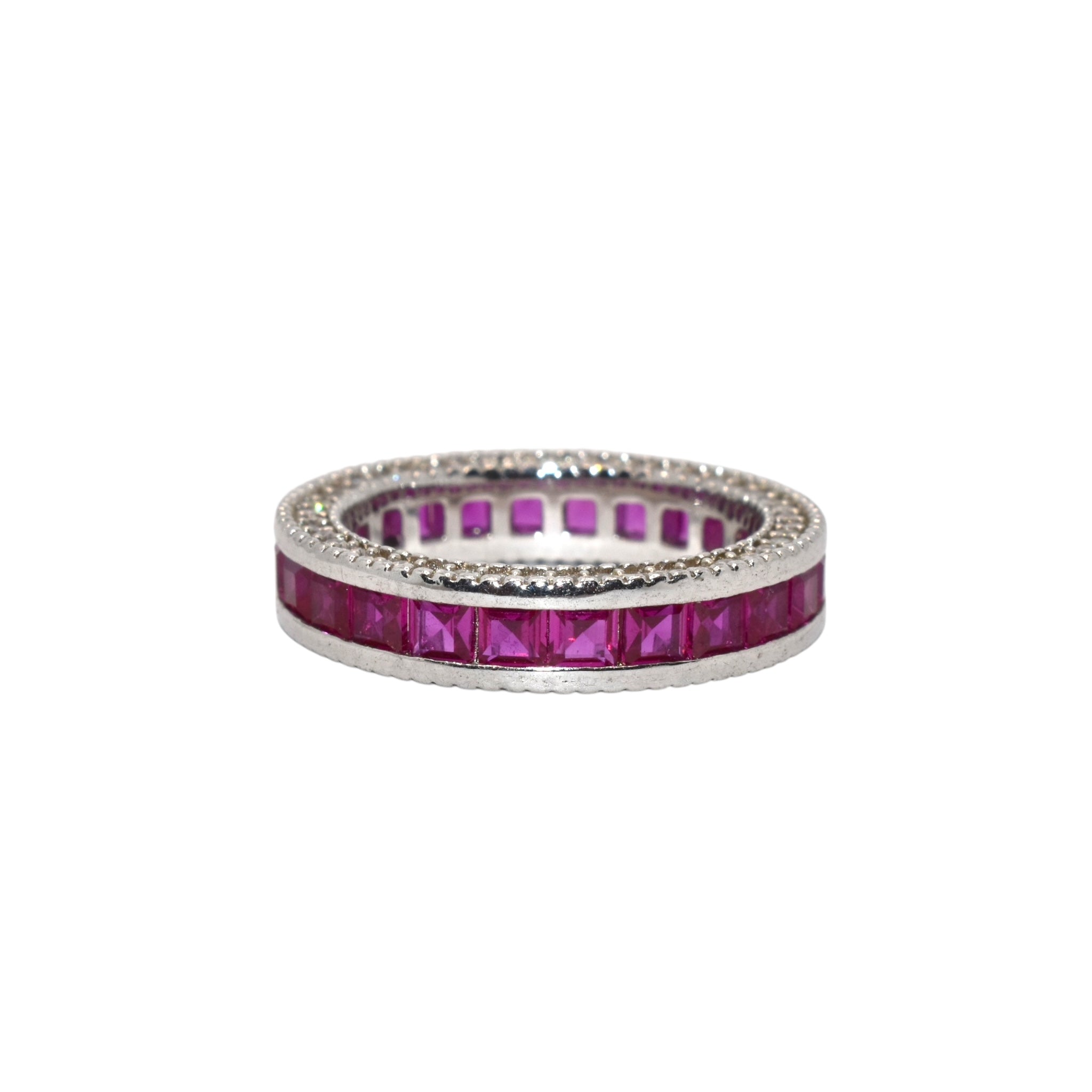 Ruby Coloured Band Ring