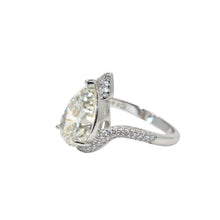 Pale Yellow Coloured Pear Shape Ring