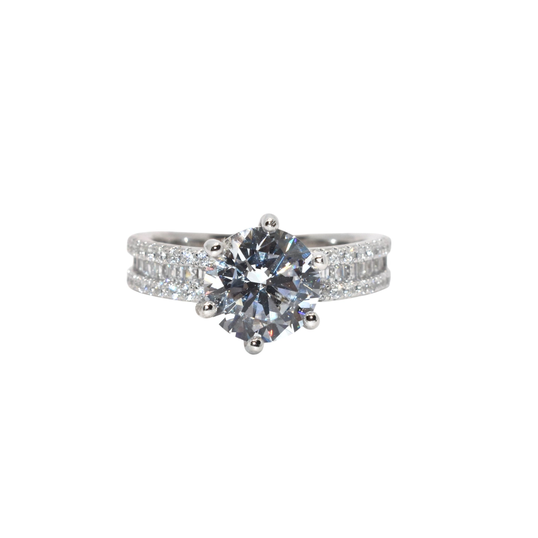 Solitaire Baguette Ring