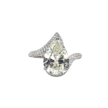 Pale Yellow Coloured Pear Shape Ring
