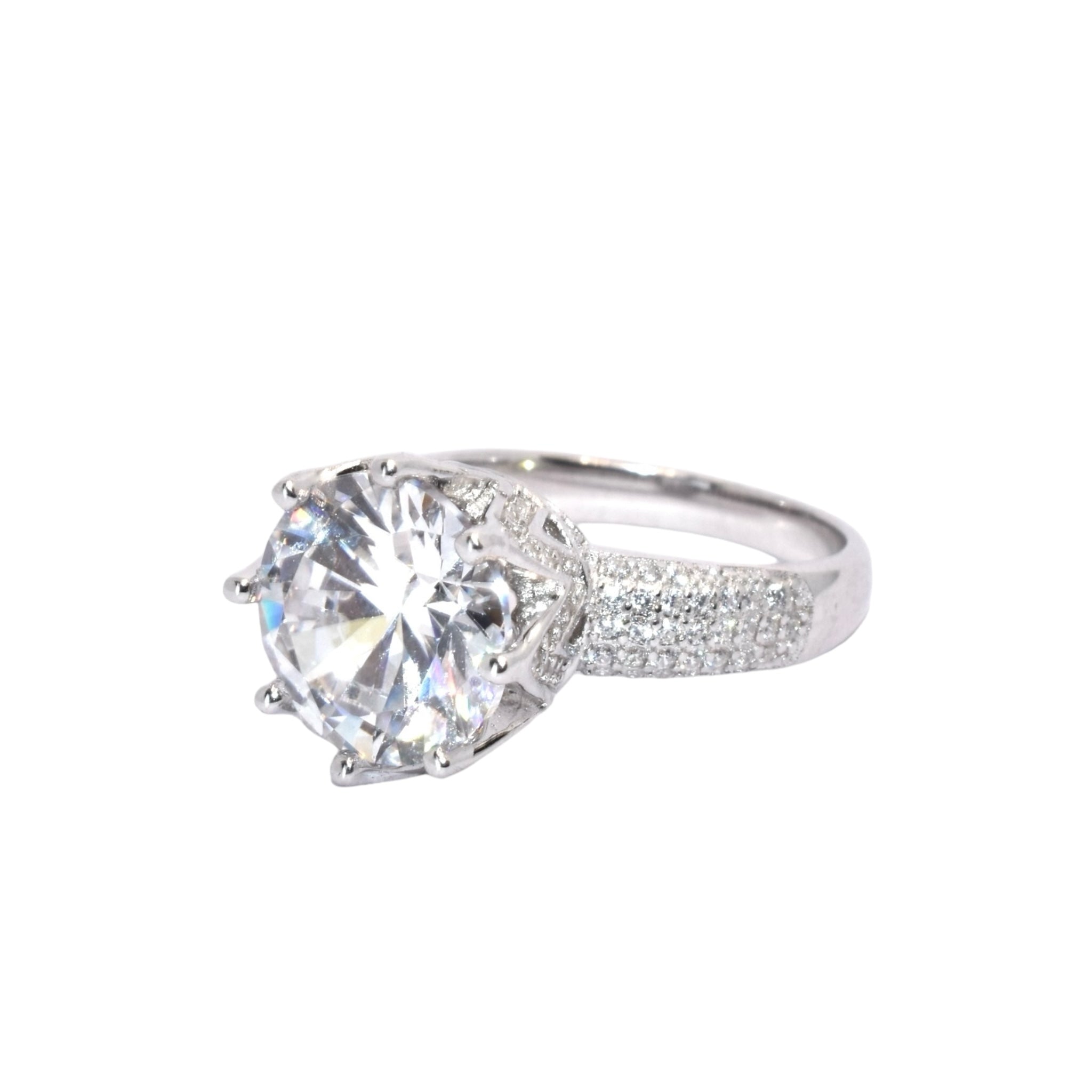 Crown Solitaire Ring