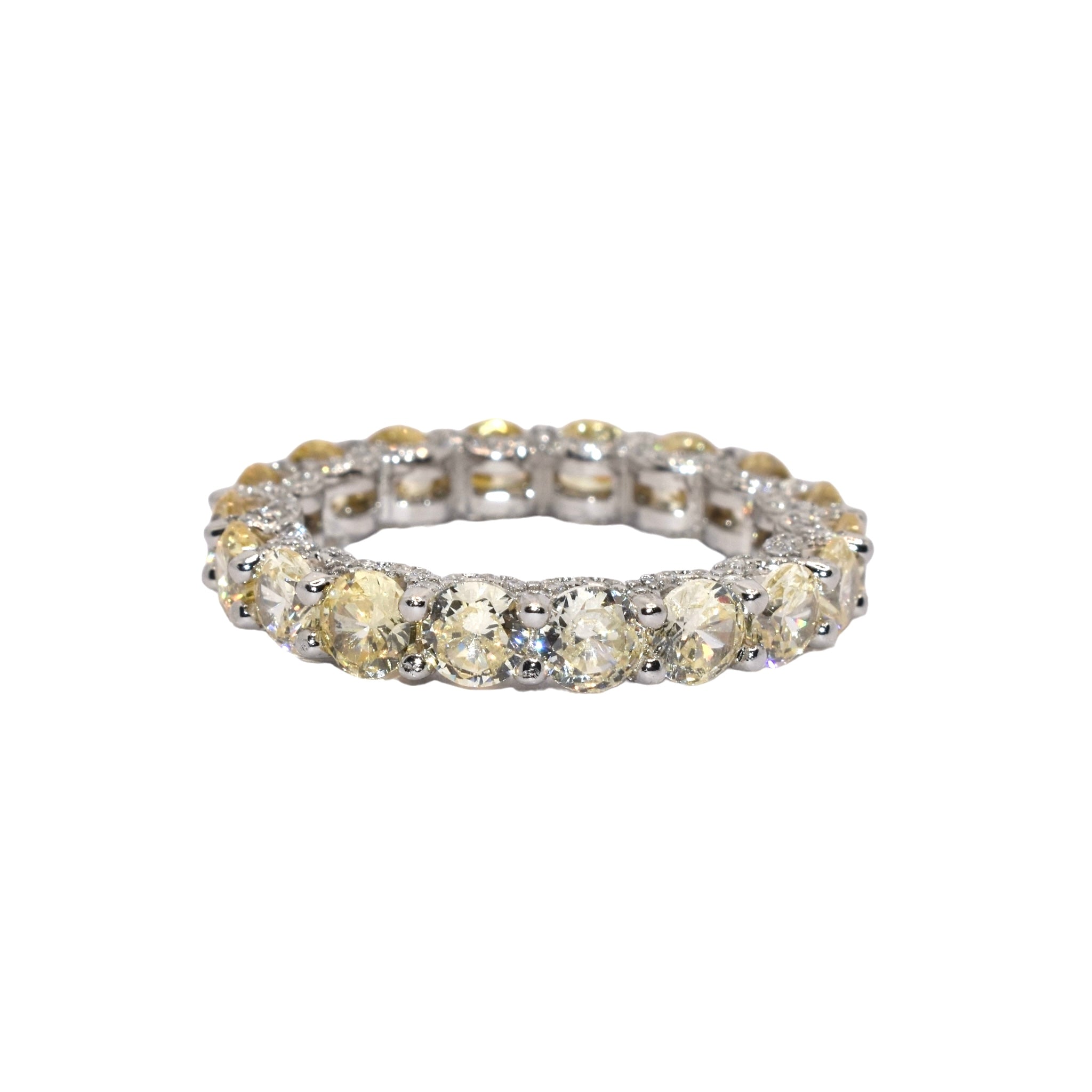 Yellow coloured Solitaire band Ring