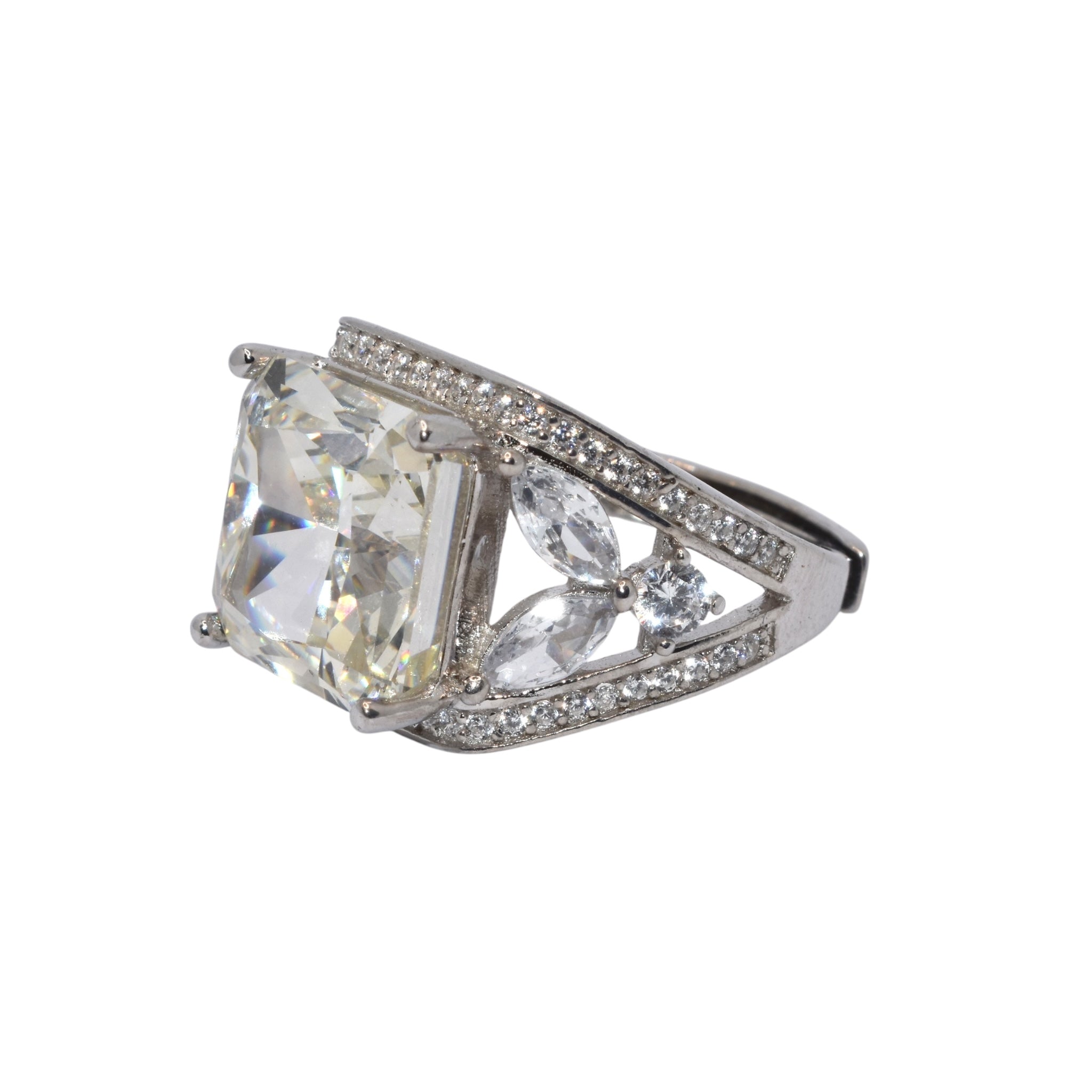 Ice Cut Cushion Cut Ring