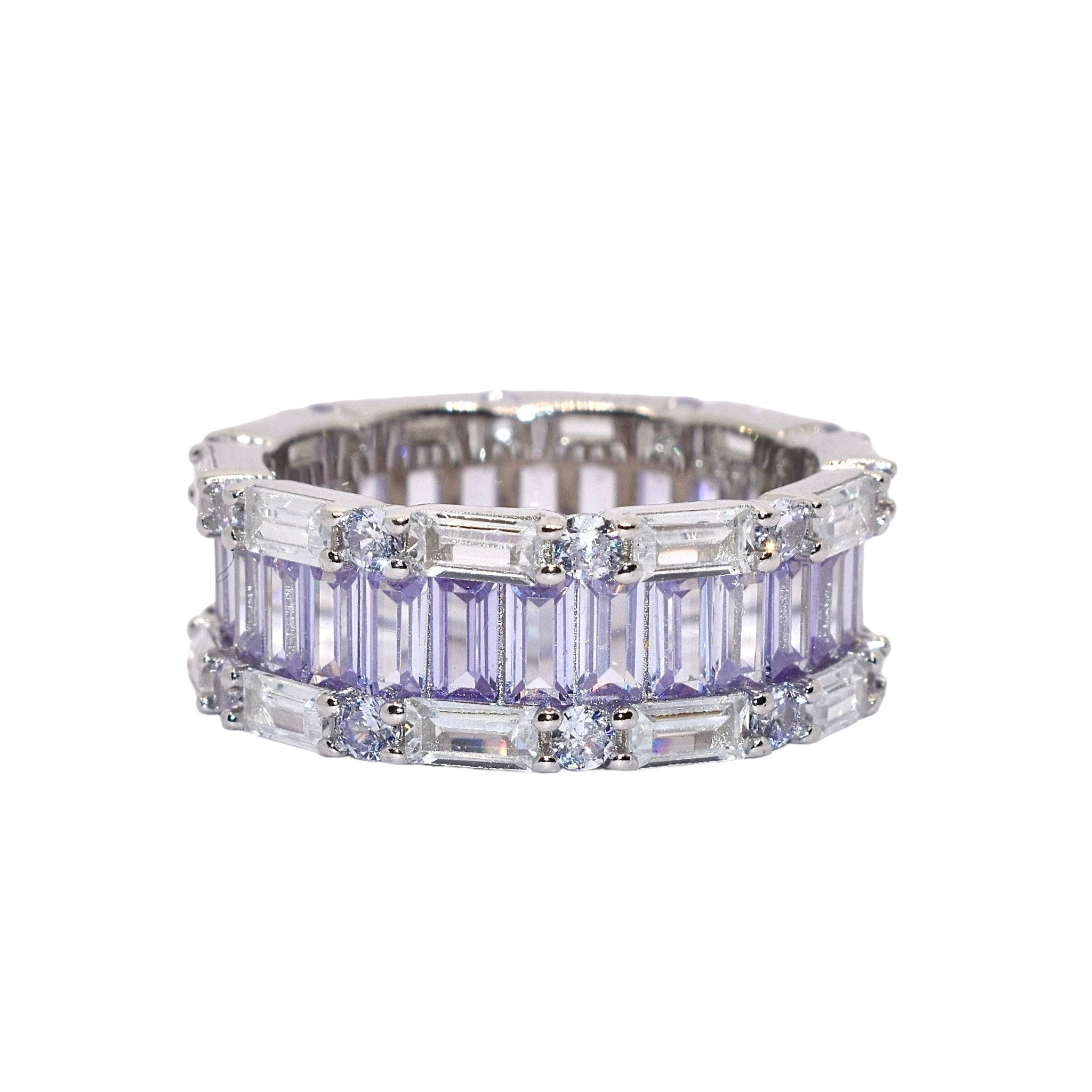 Lilac Baguette Band Ring