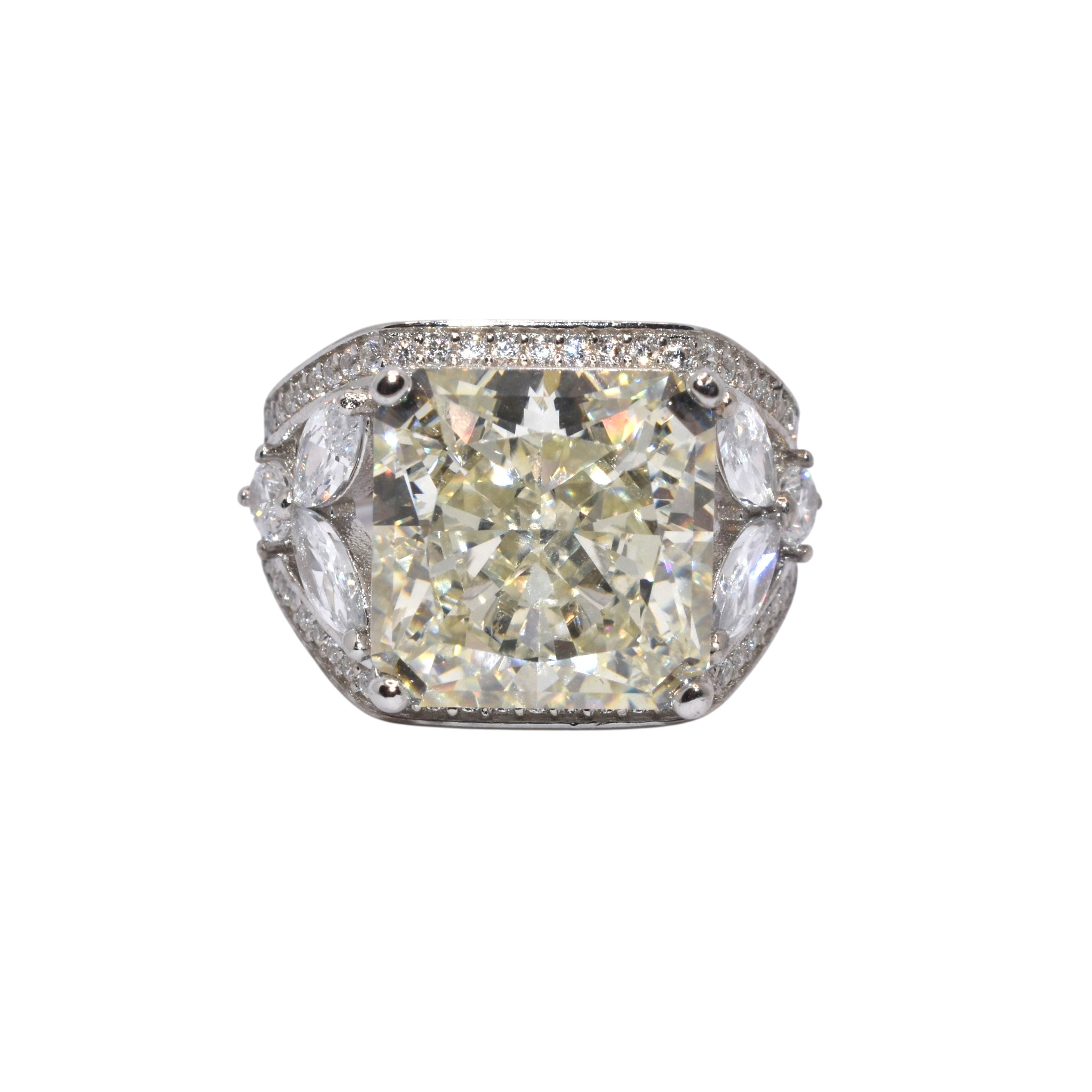 Ice Cut Cushion Cut Ring