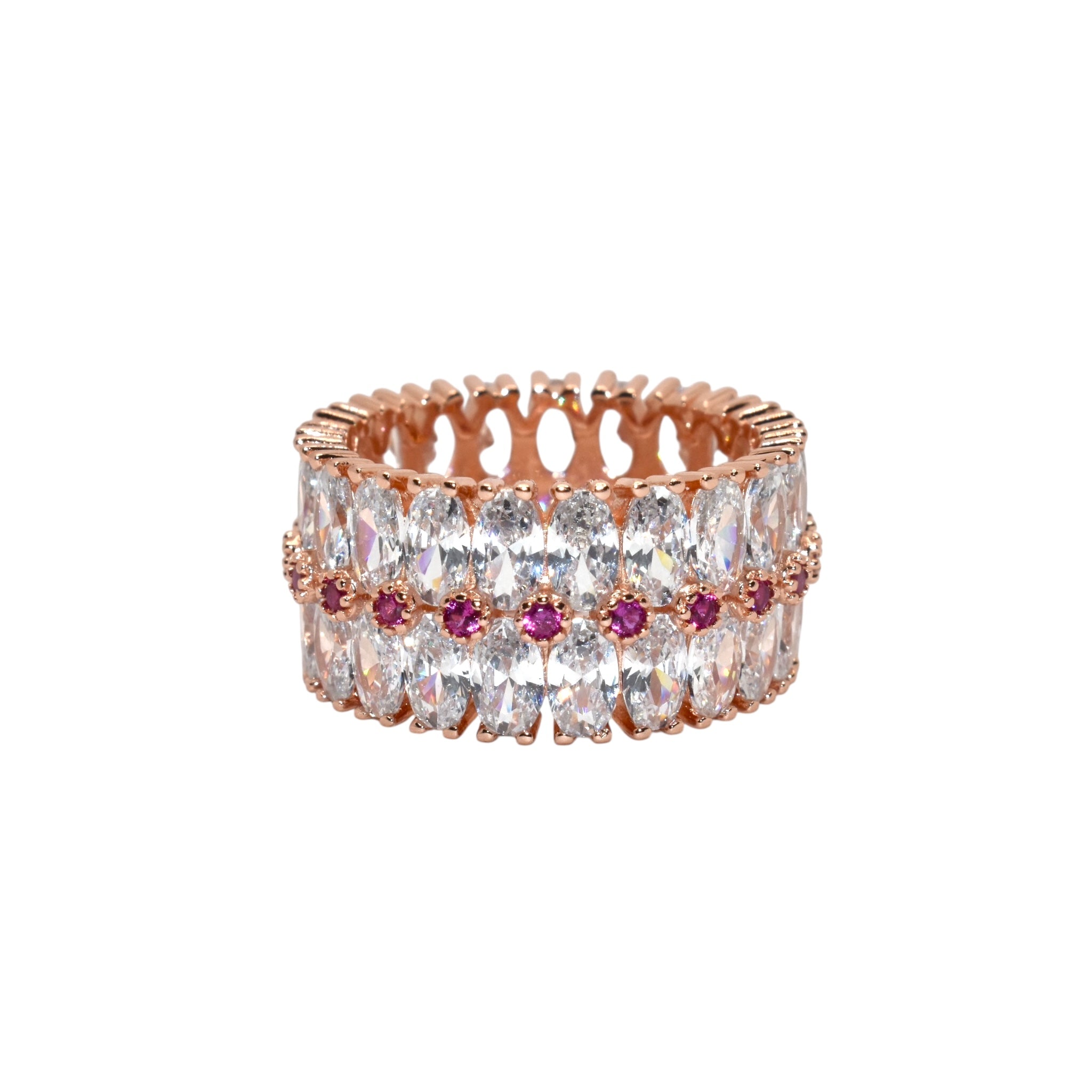 Rose Gold Oval Shape Band Ring