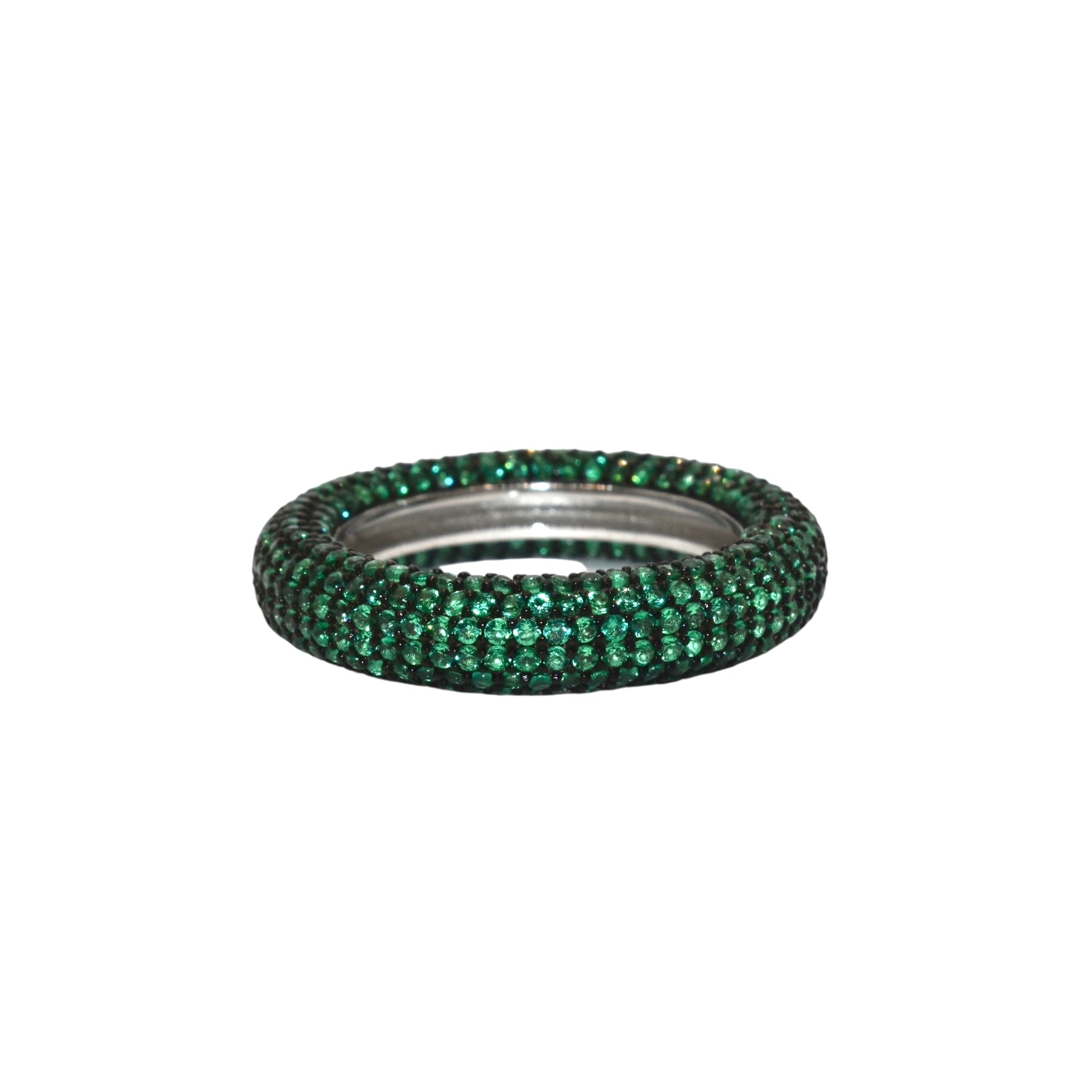 Emerald Coloured Band Ring