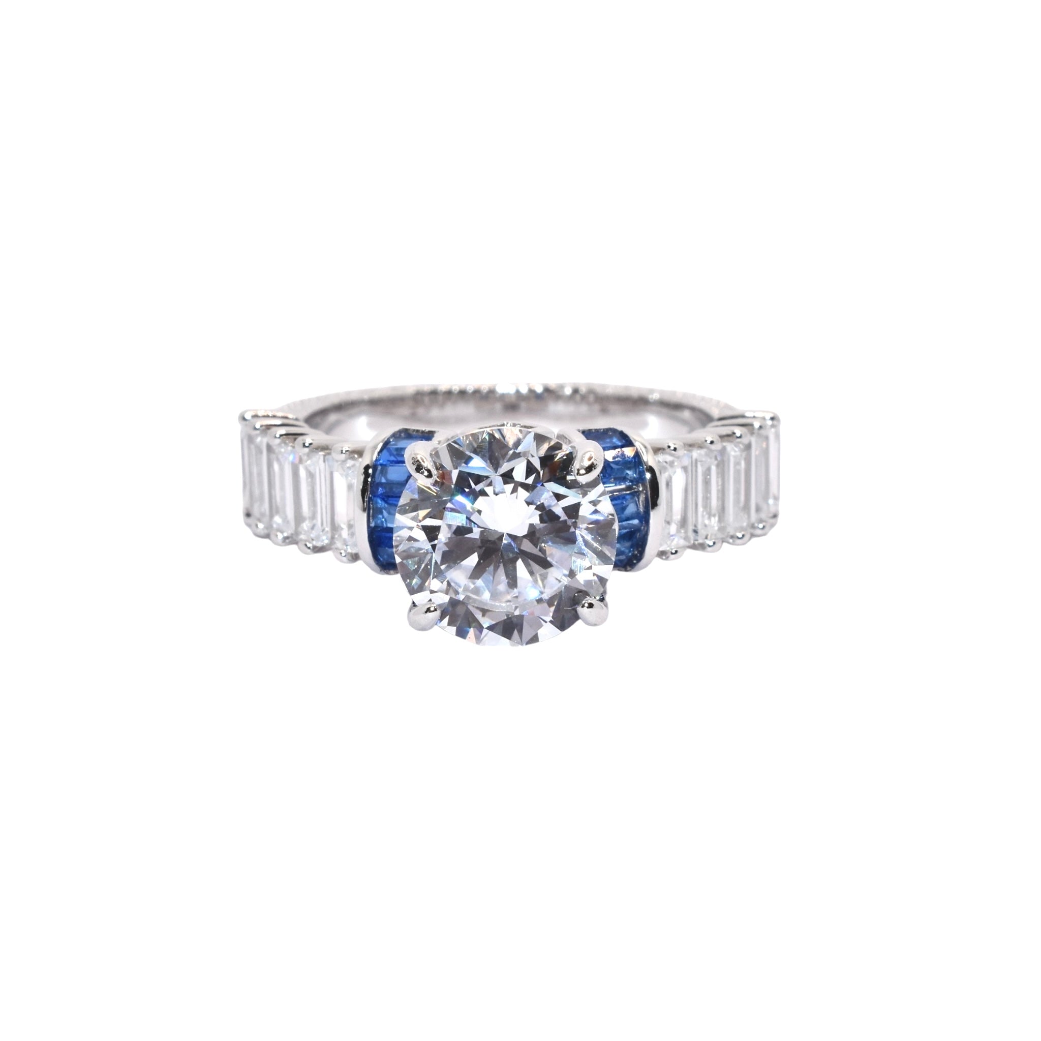 Solitaire Ring With Sapphire Finish