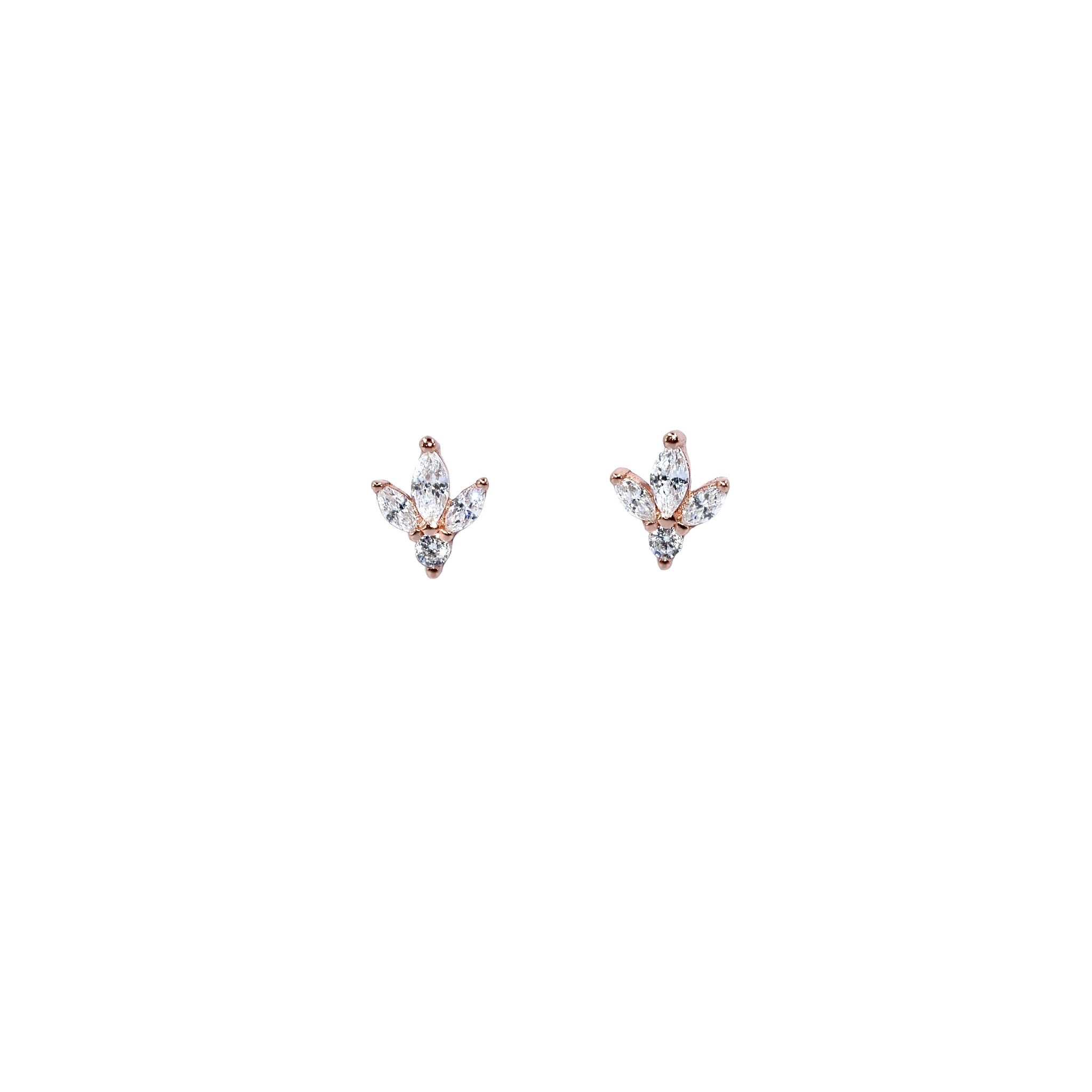 Rose Gold Marquise Shape Studs