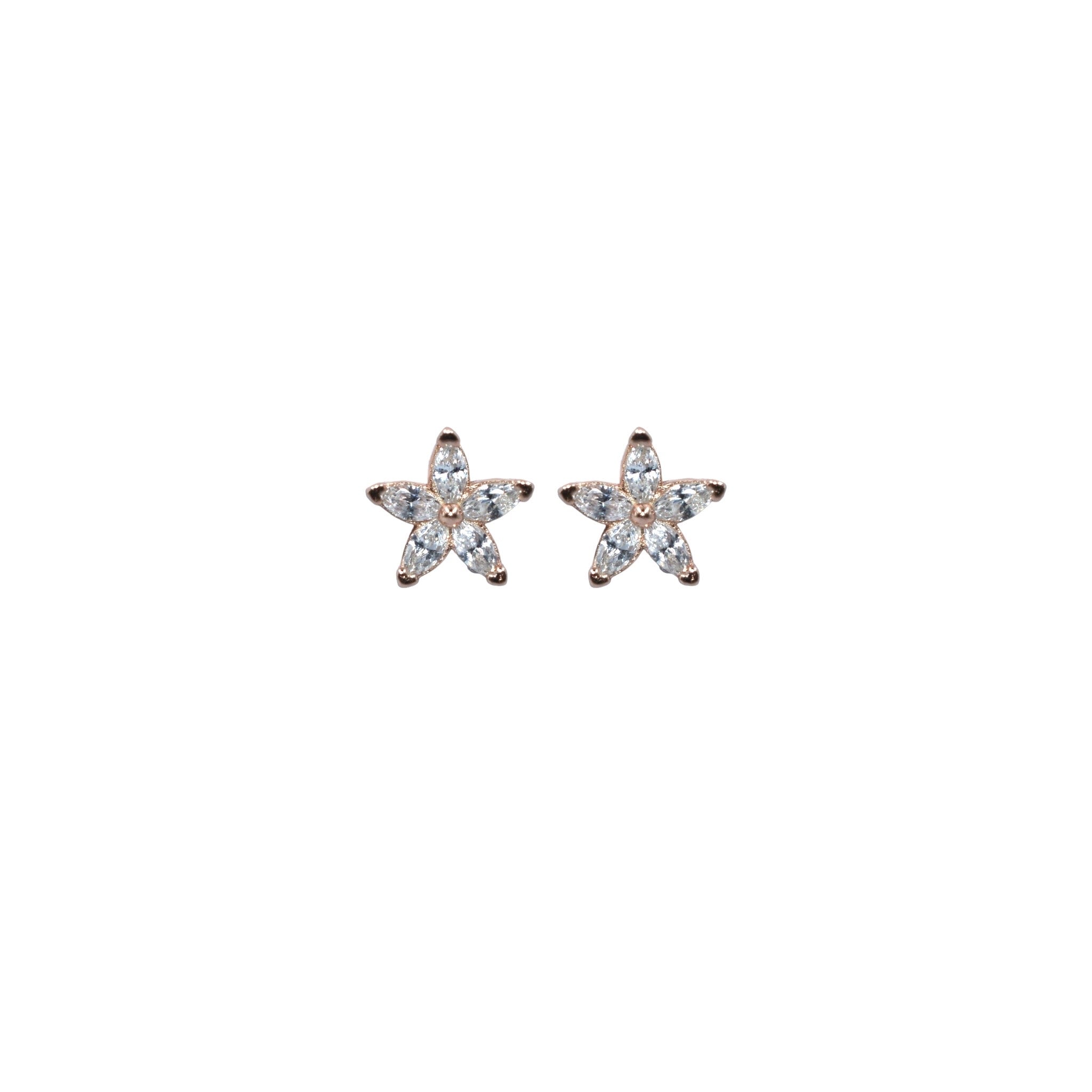 Rose Gold Star Studs