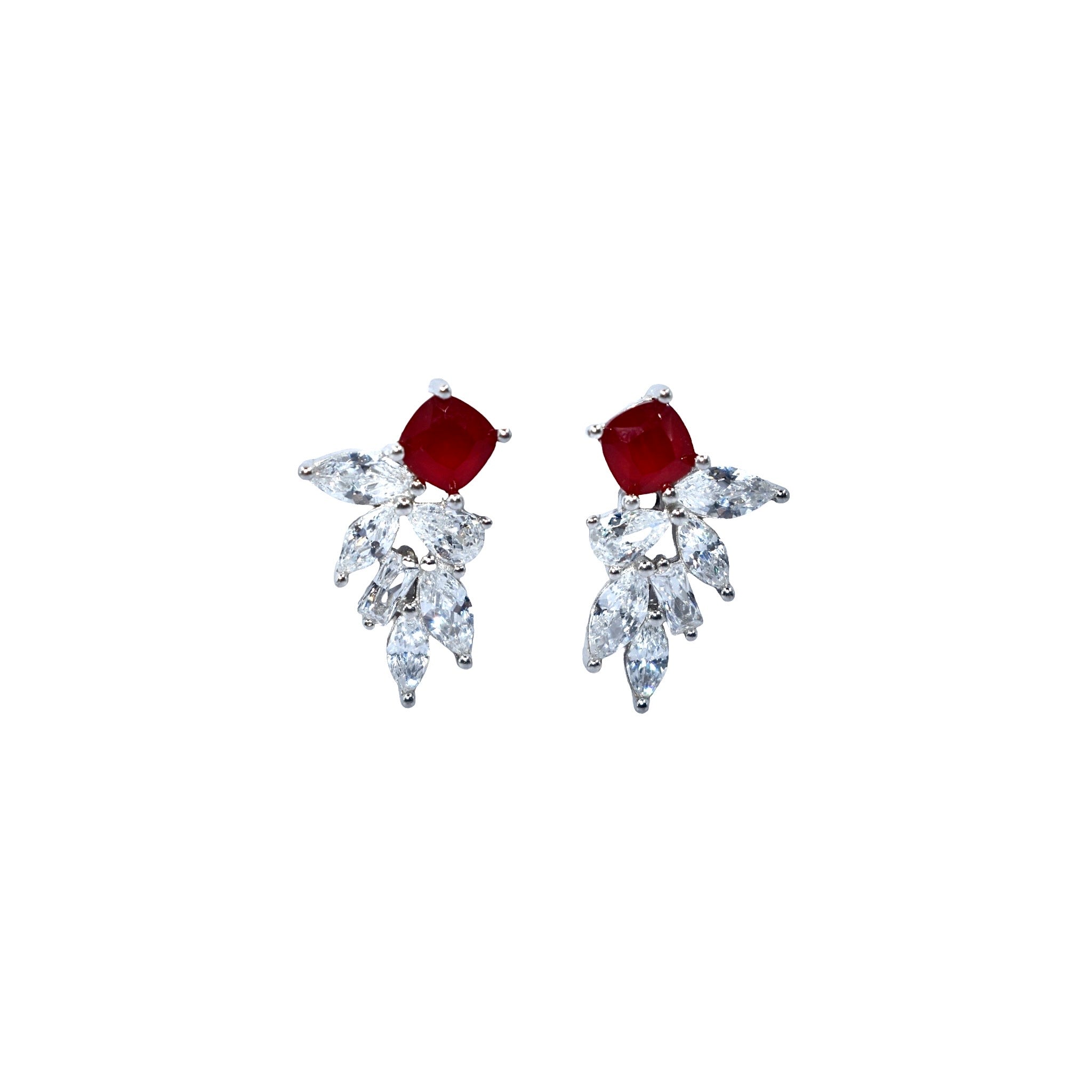 Ruby Cushion Cut Studs