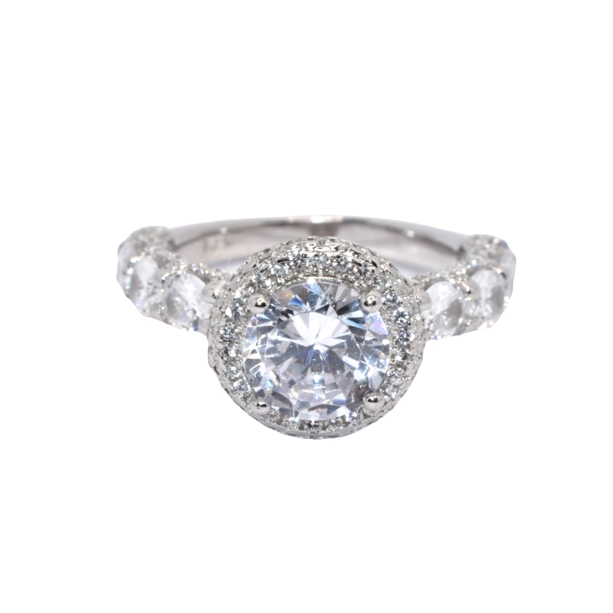 Halo Solitaire Proposal Ring