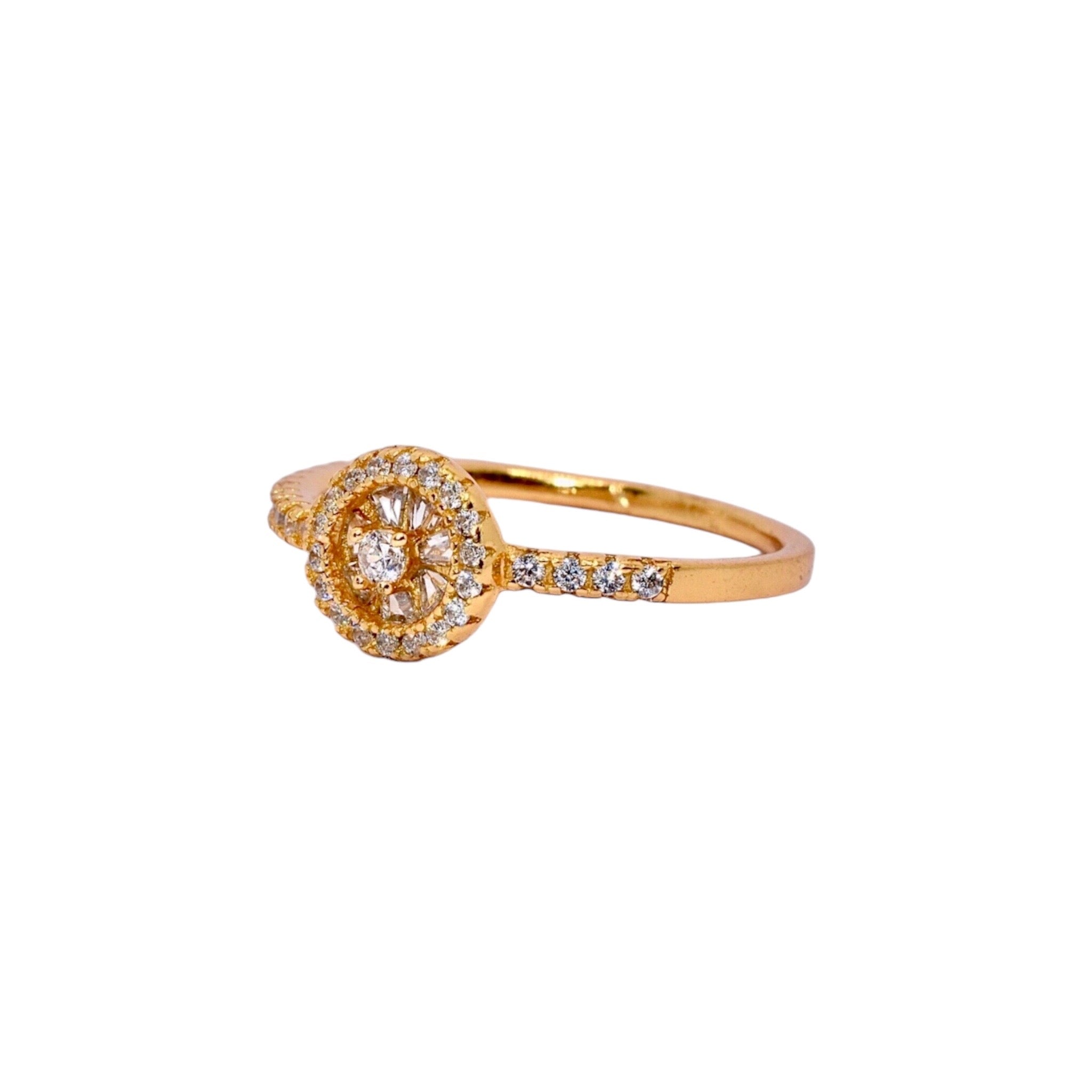 Gold Plated Halo Minimalistic Ring