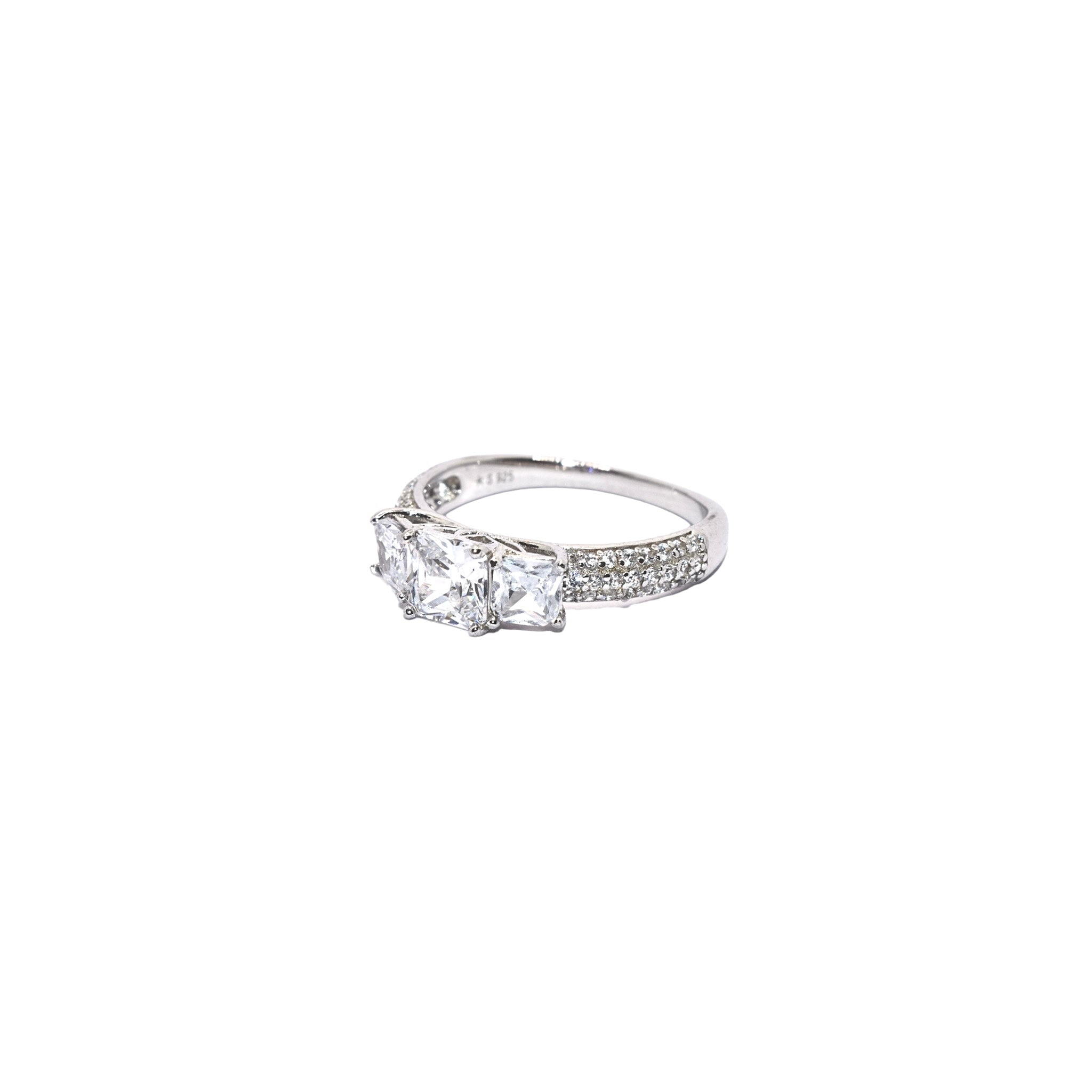 Triple Cushion Cut Ring