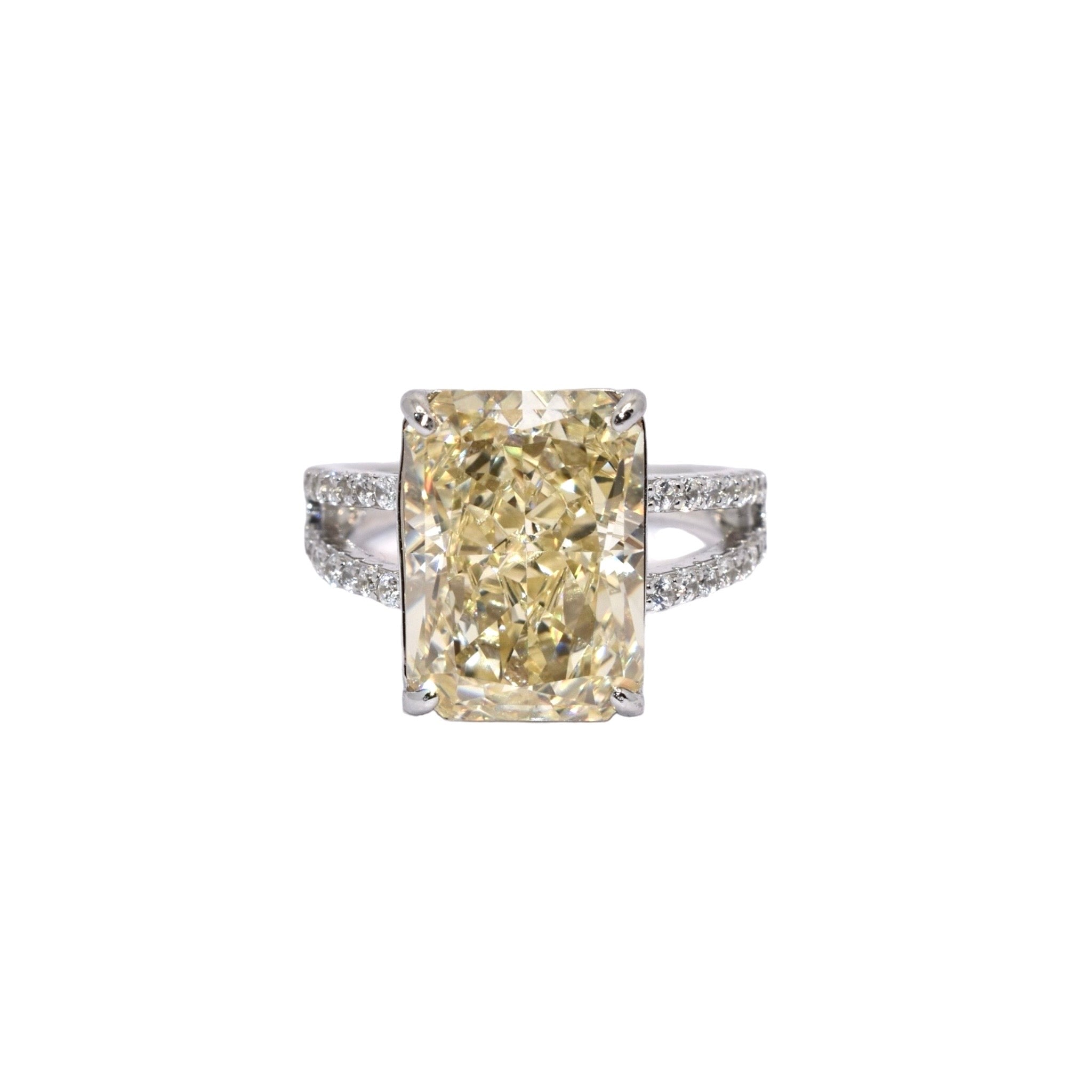 Pale Yellow ice crush Ring