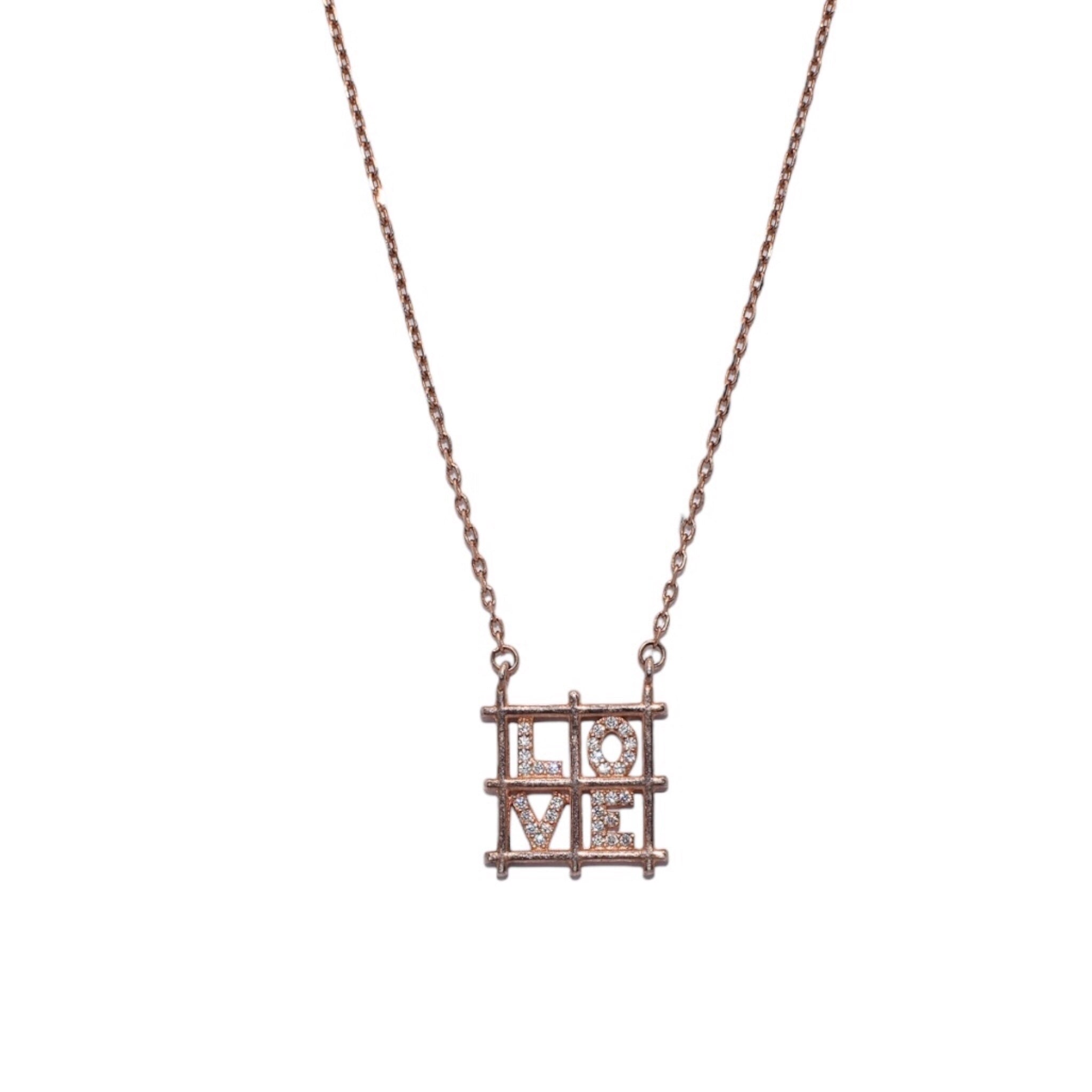 Rose gold Love Chain Pendant