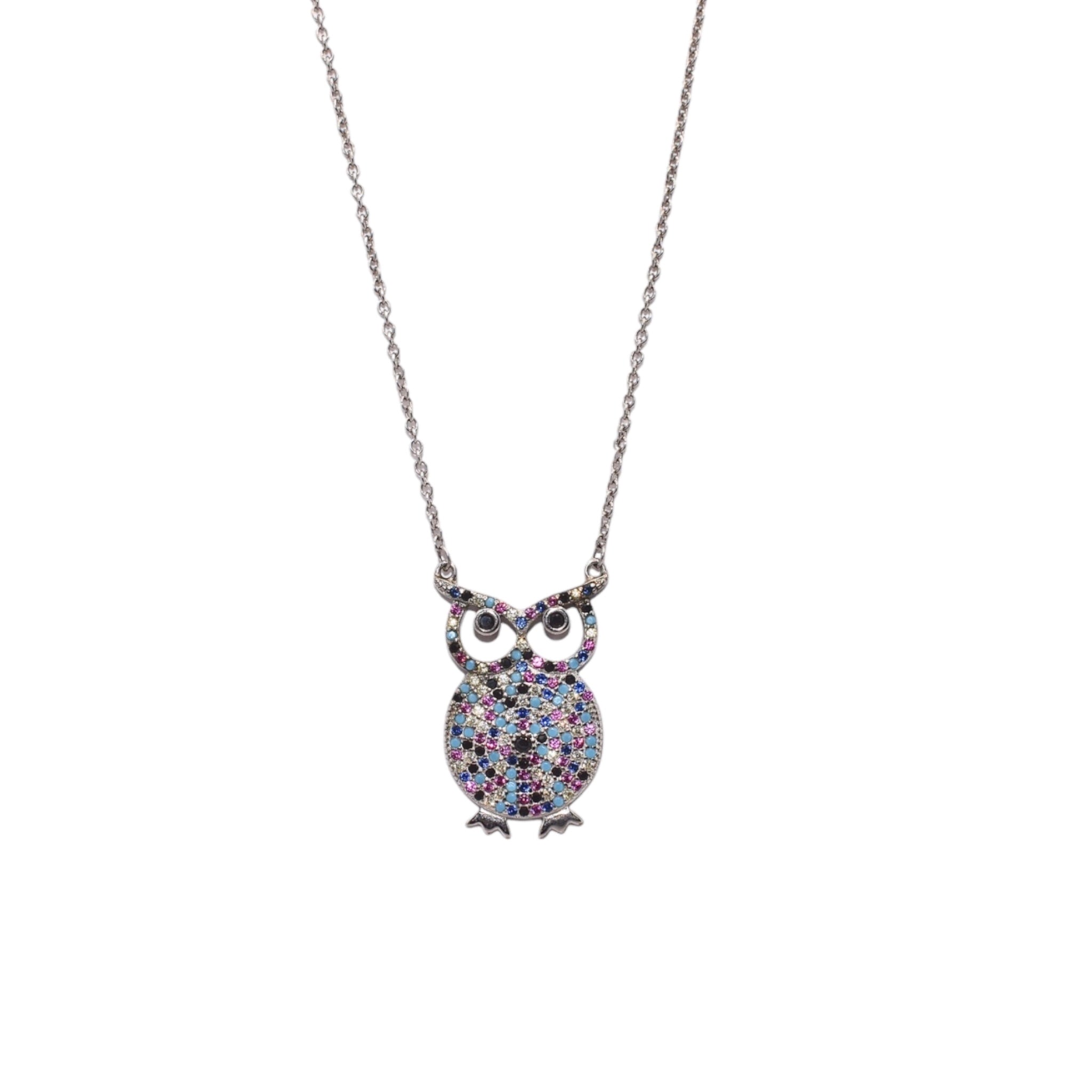 Evil Eye Owl Chain Pendant