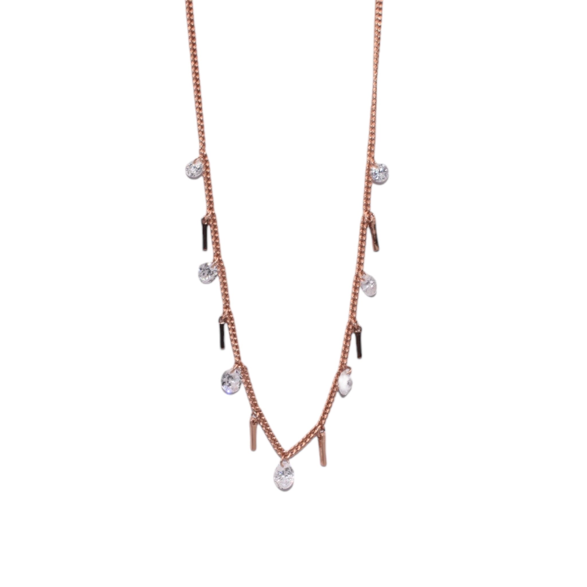 Rose Gold Solitaire Necklace