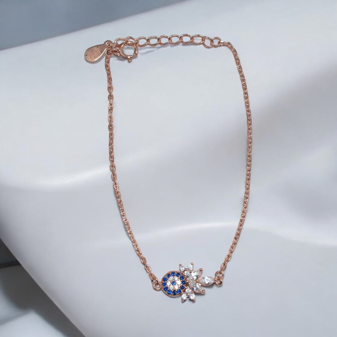 Rose Gold Evil Eye Bracelet