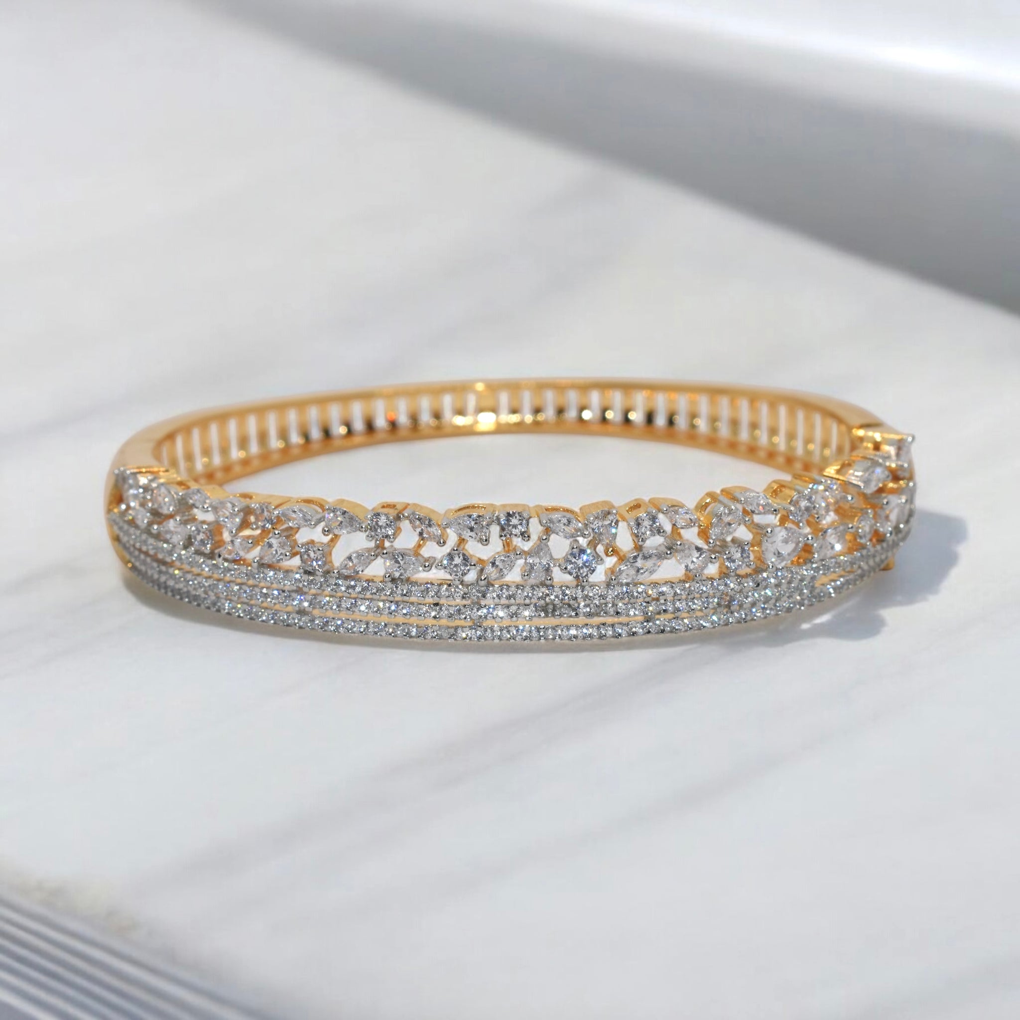 Gold Coloured Multi Shape Bracelet