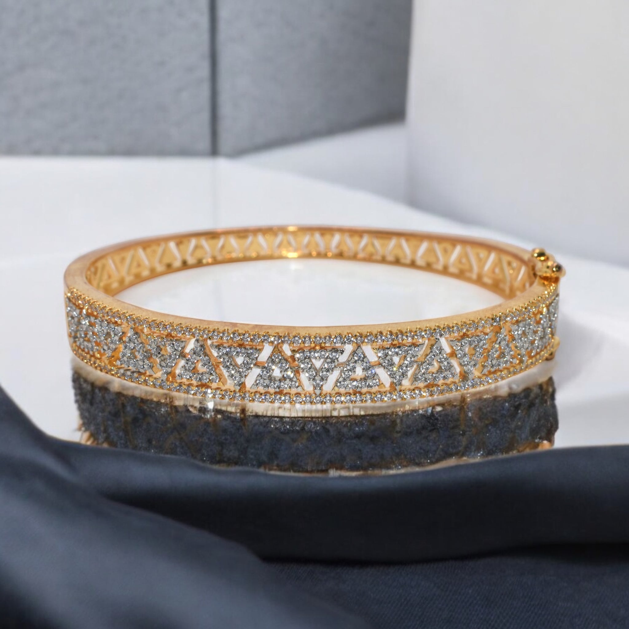 Gold Coloured Triangle Bracelet
