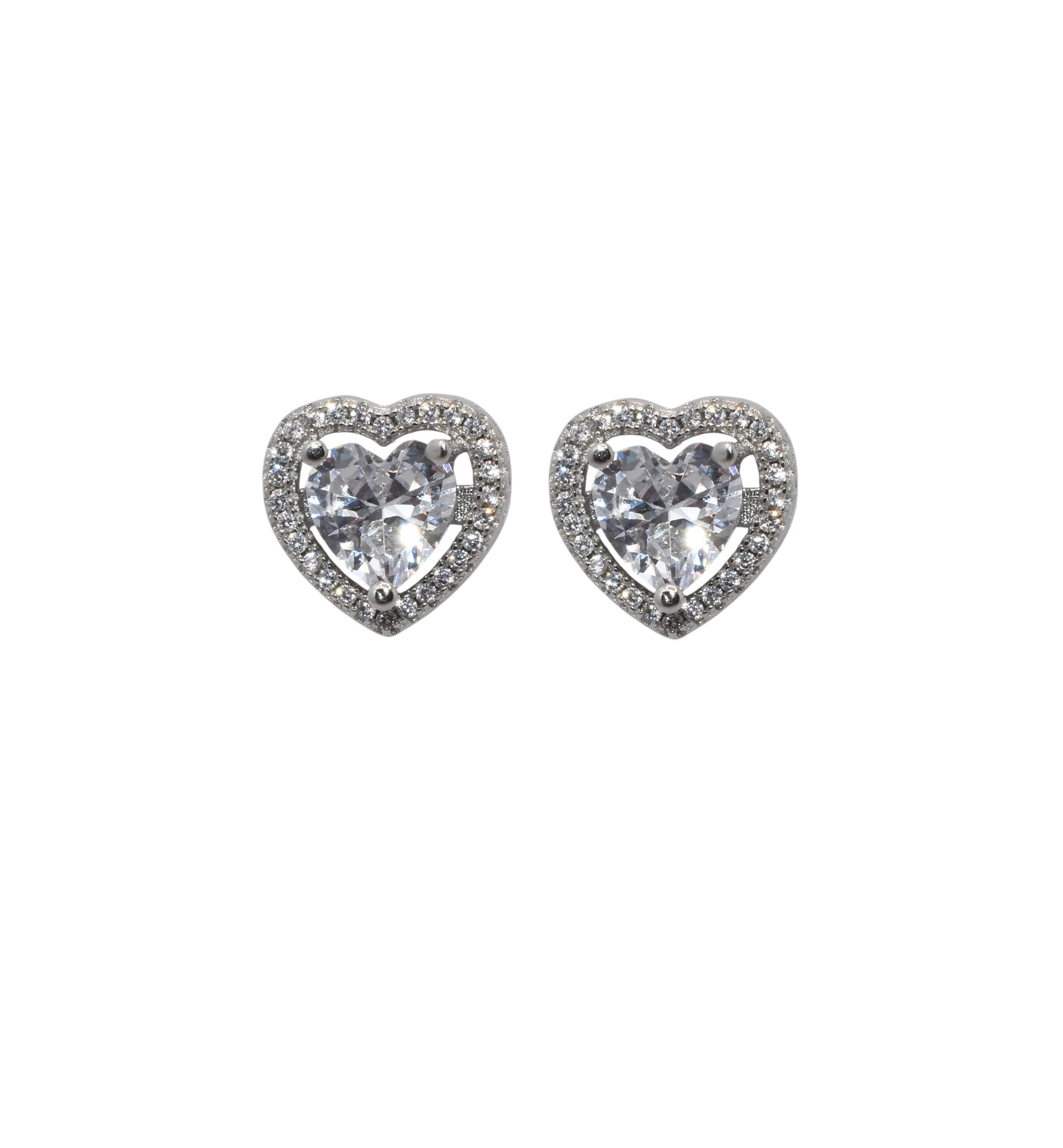 Halo Heart Studs