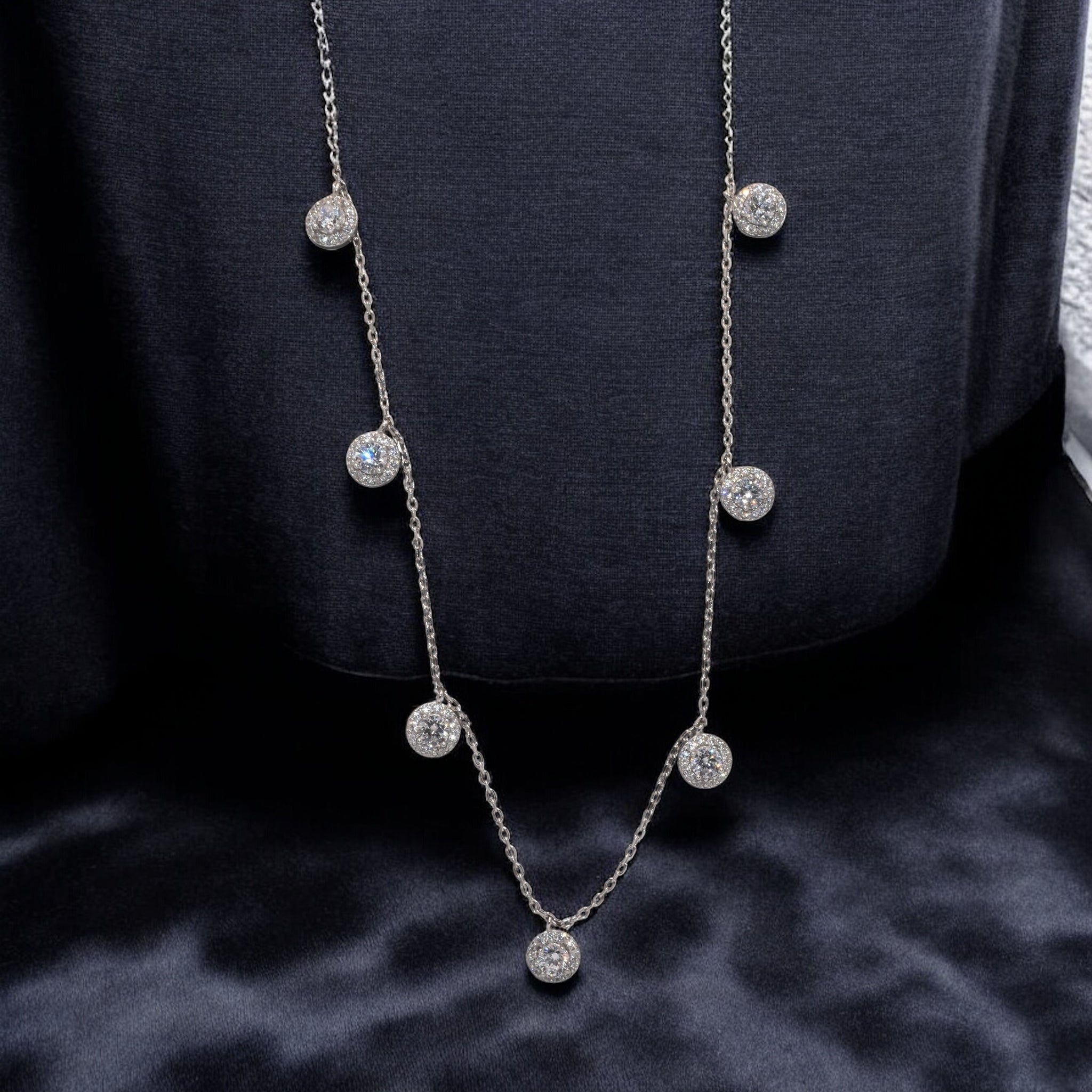 Halo Solitaire Necklace