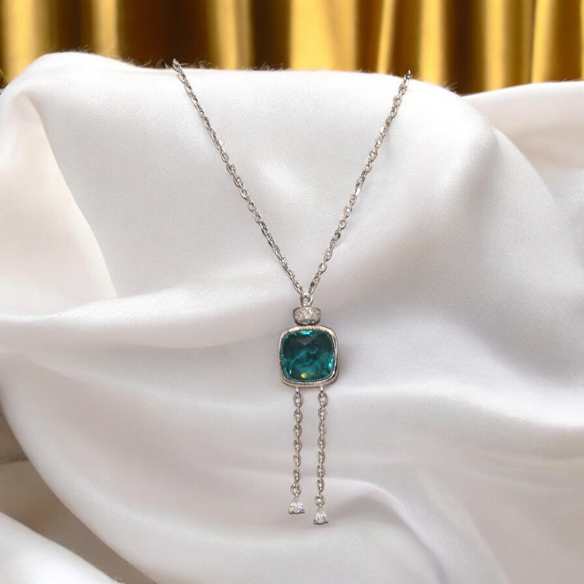Sea Green Coloured Chain Pendant
