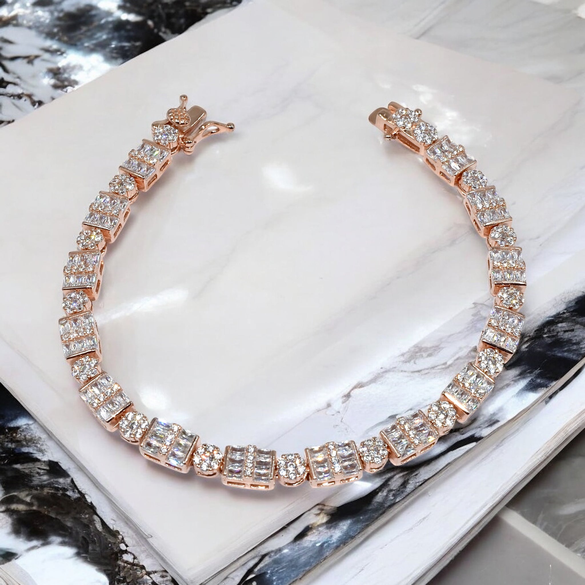Rose Gold Baguette Bracelet