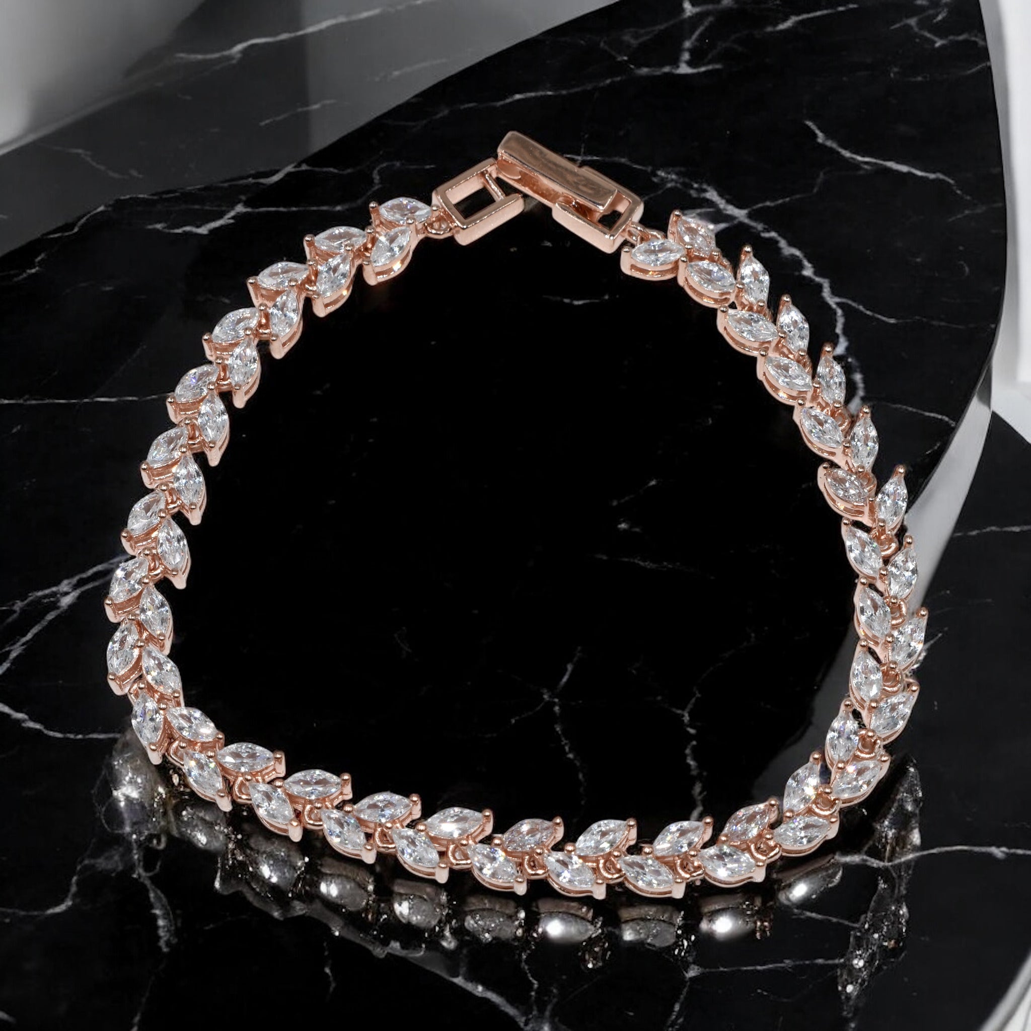 Rose Gold Marquise Bracelet