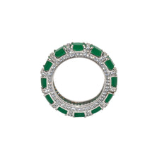 Emerald Coloured Band Ring