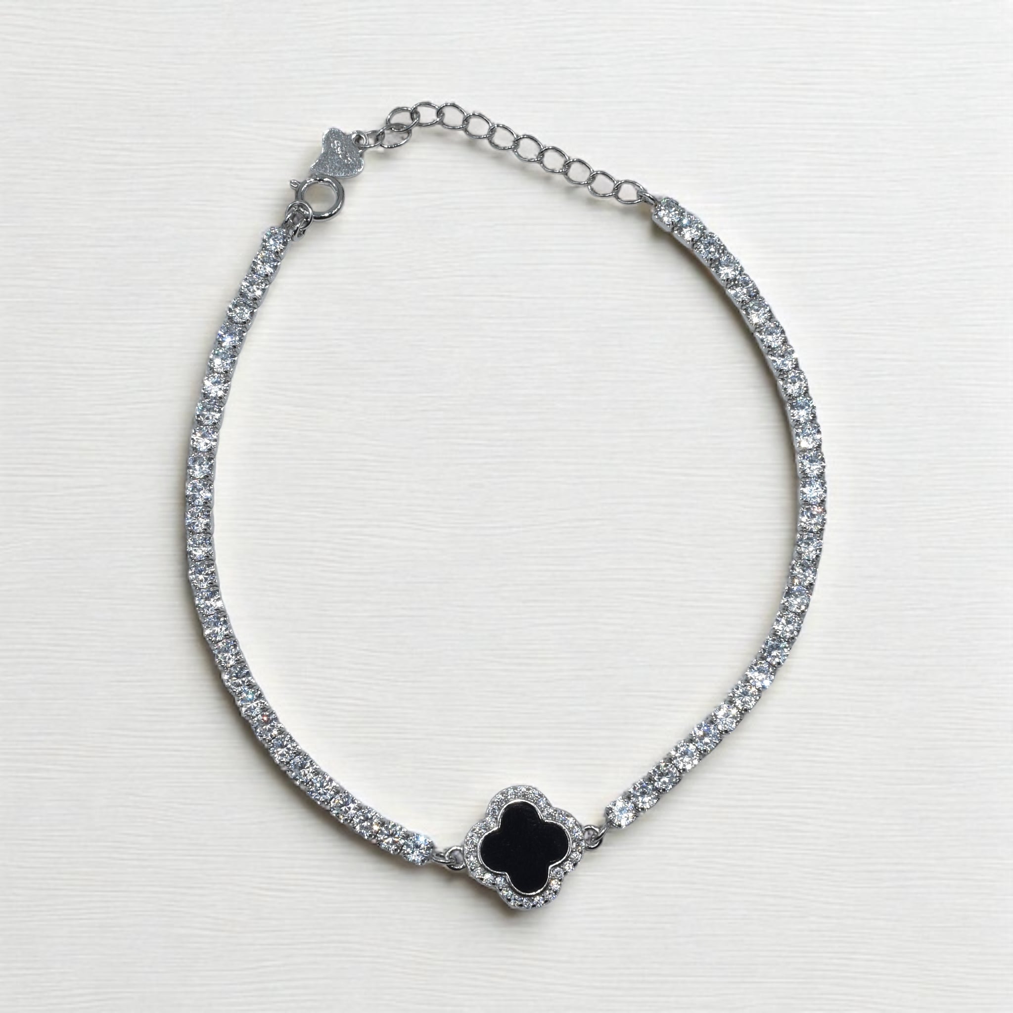 Black Clover Tennis Bracelet