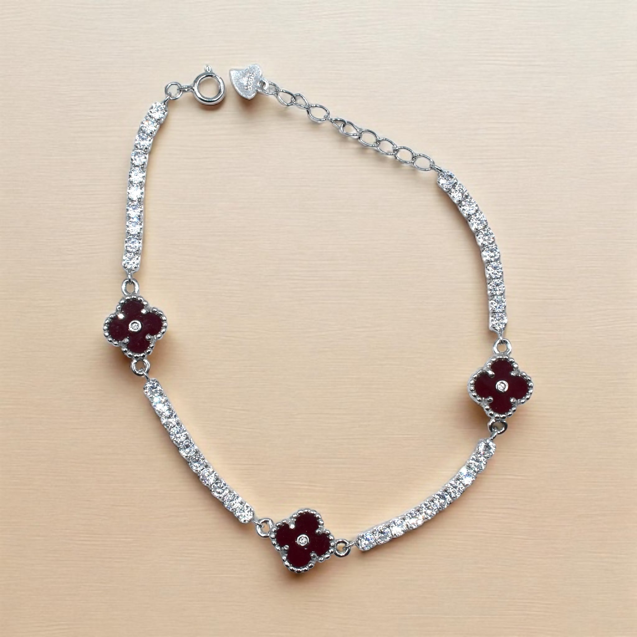 Ruby Clover Tennis Bracelet