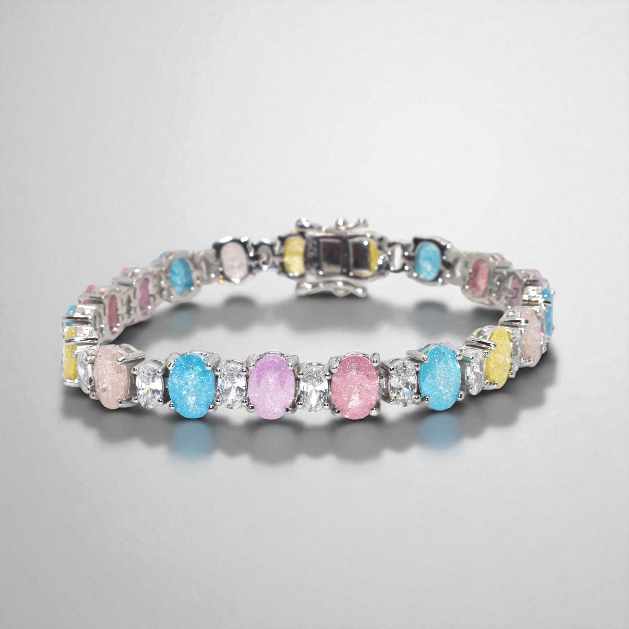 Muti Coloured Oval Shape Bracelet