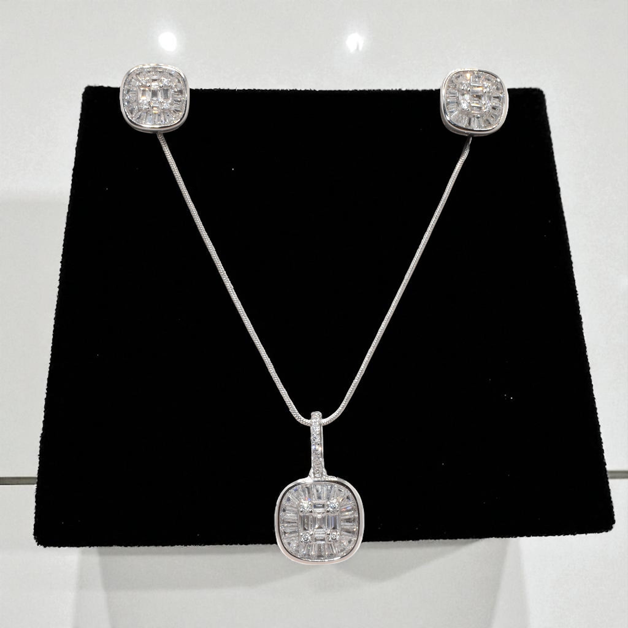 Cushion Cut Chain Pendant