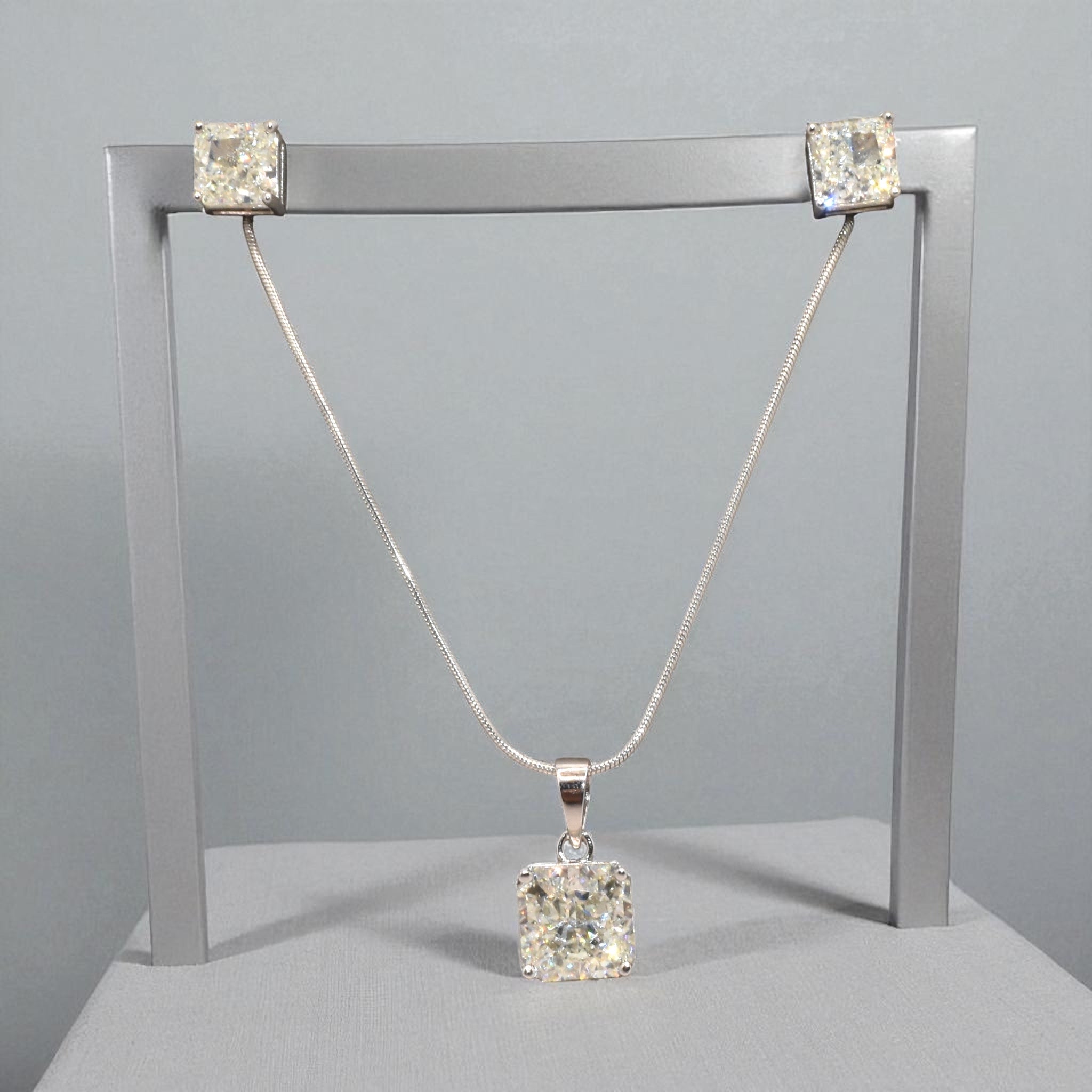 Cushion Cut Chain Pendant
