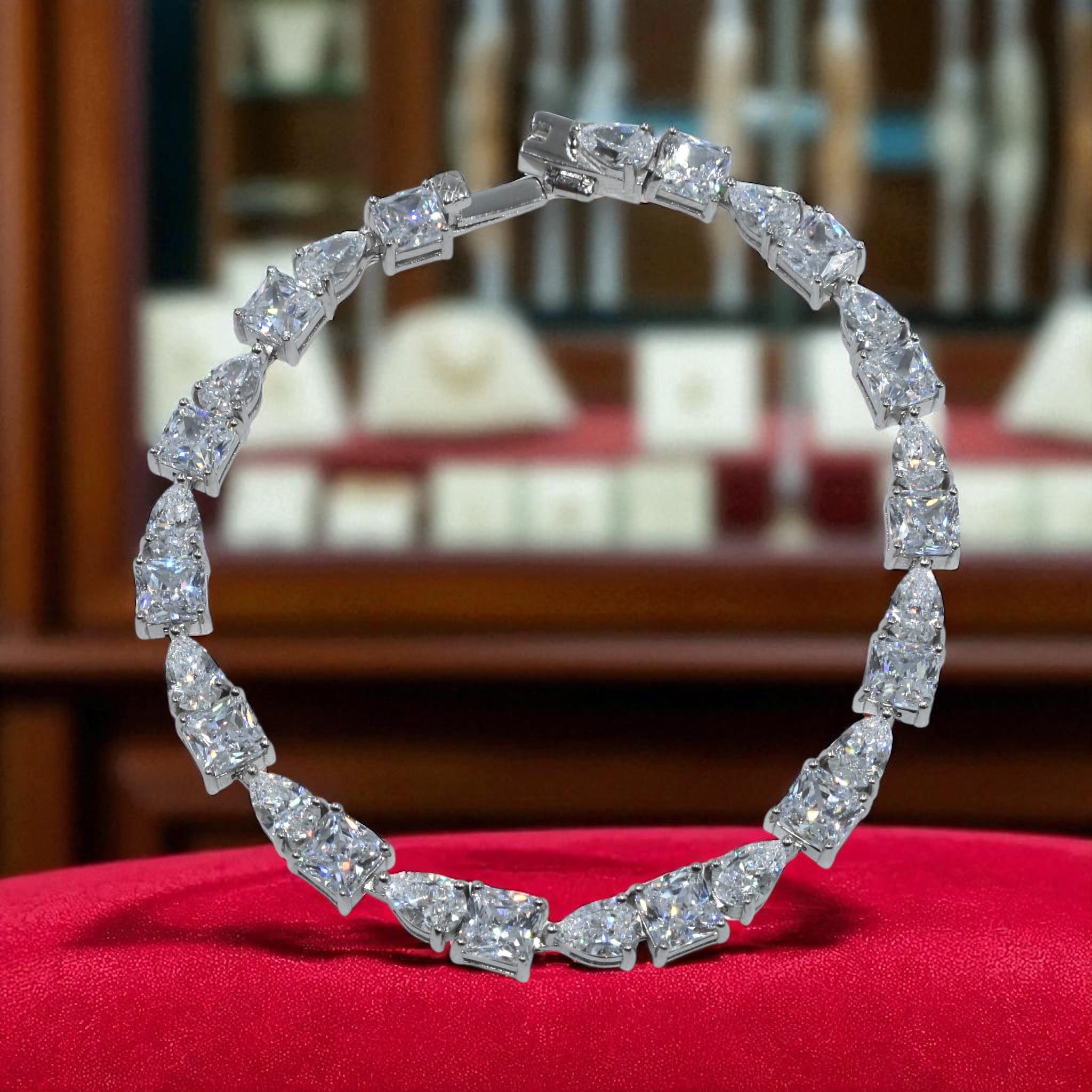 Cushion & Pear Shape Bracelet